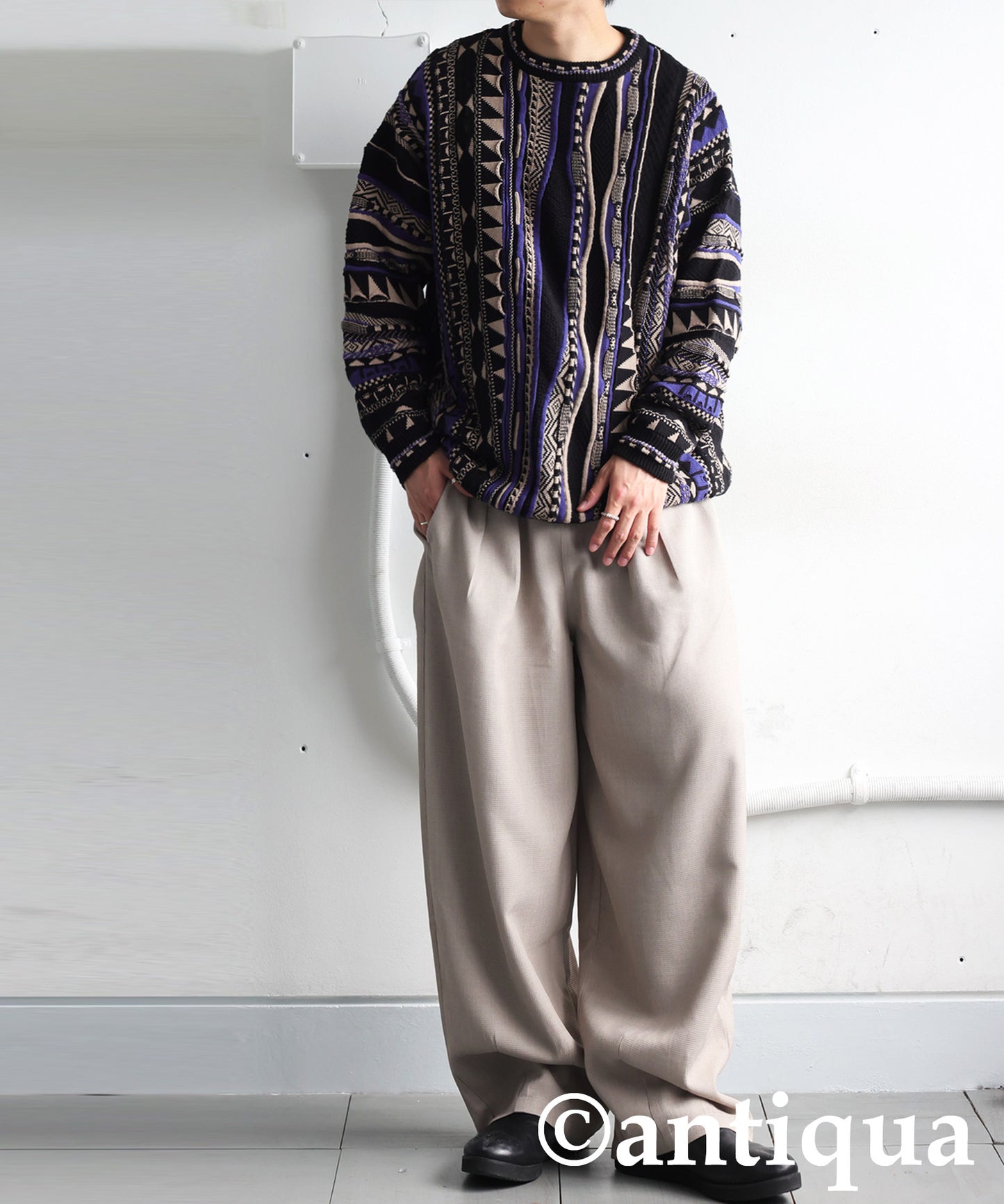 Geometric Jacquard Knit Men's