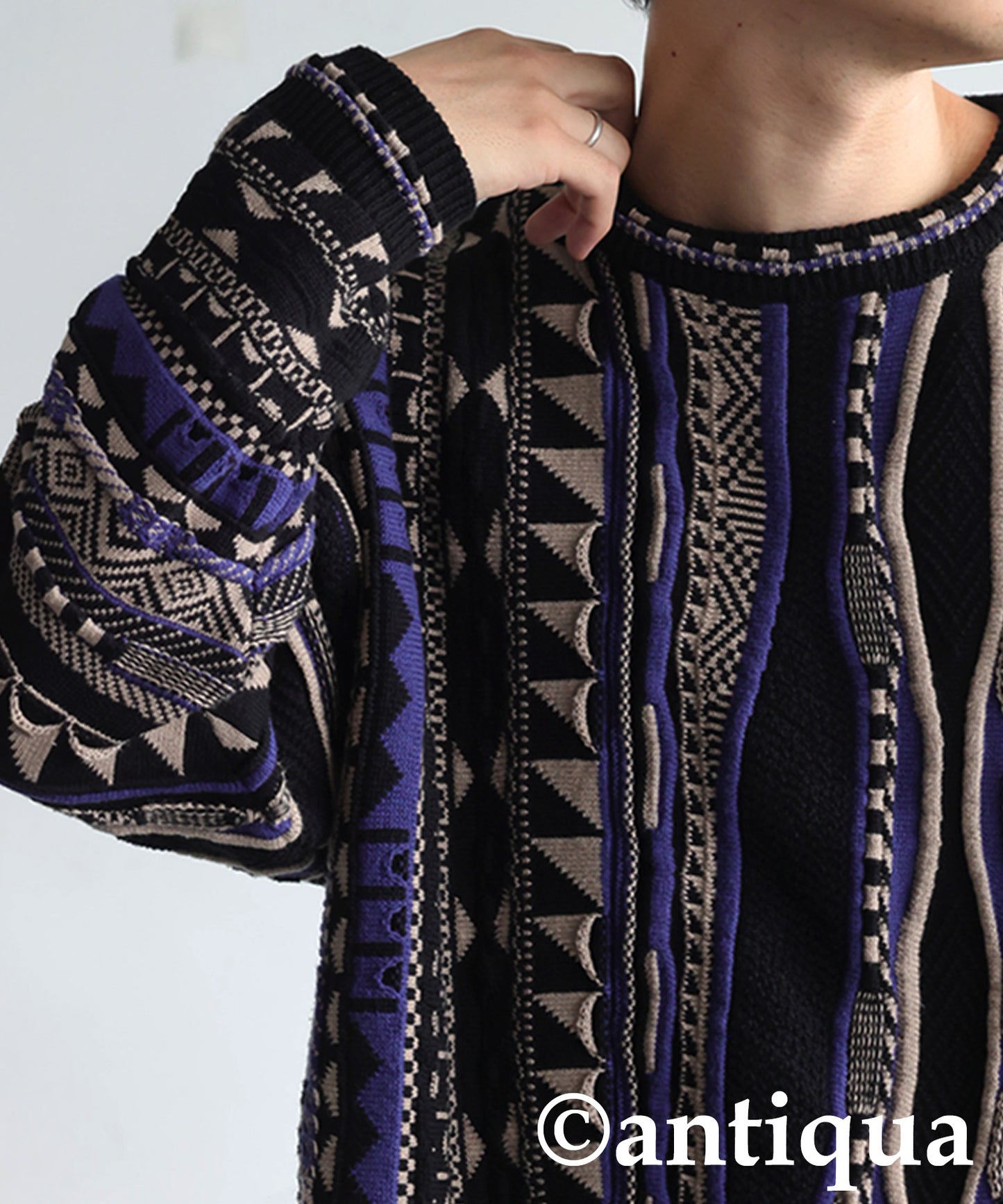 Geometric Jacquard Knit Men's
