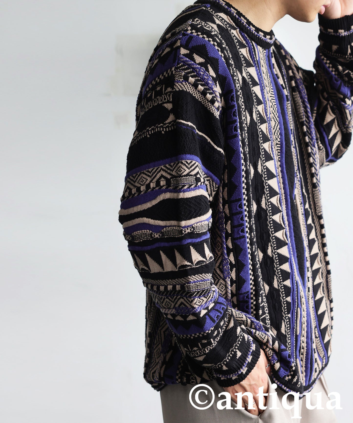 Geometric Jacquard Knit Men's