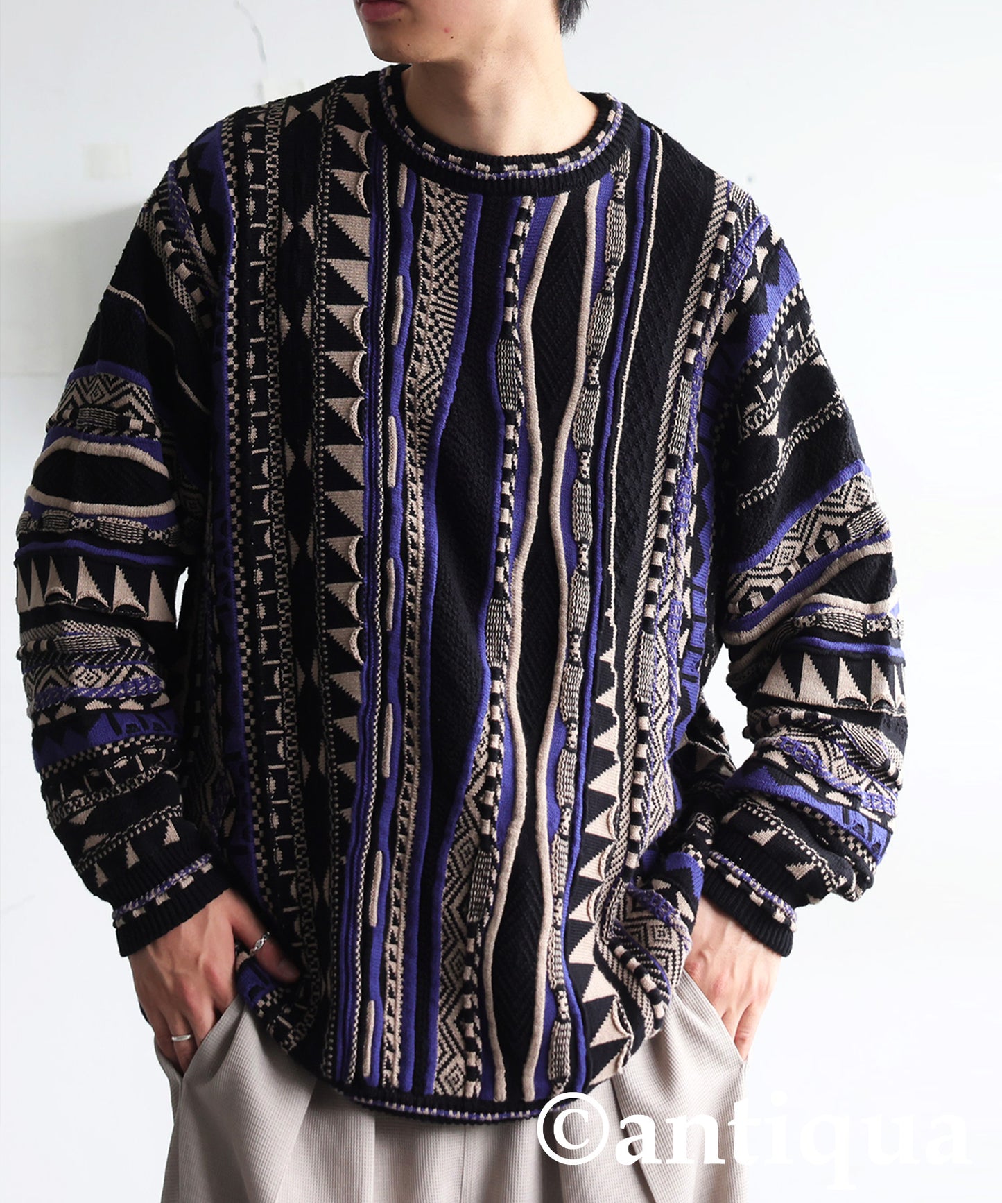 Geometric Jacquard Knit Men's