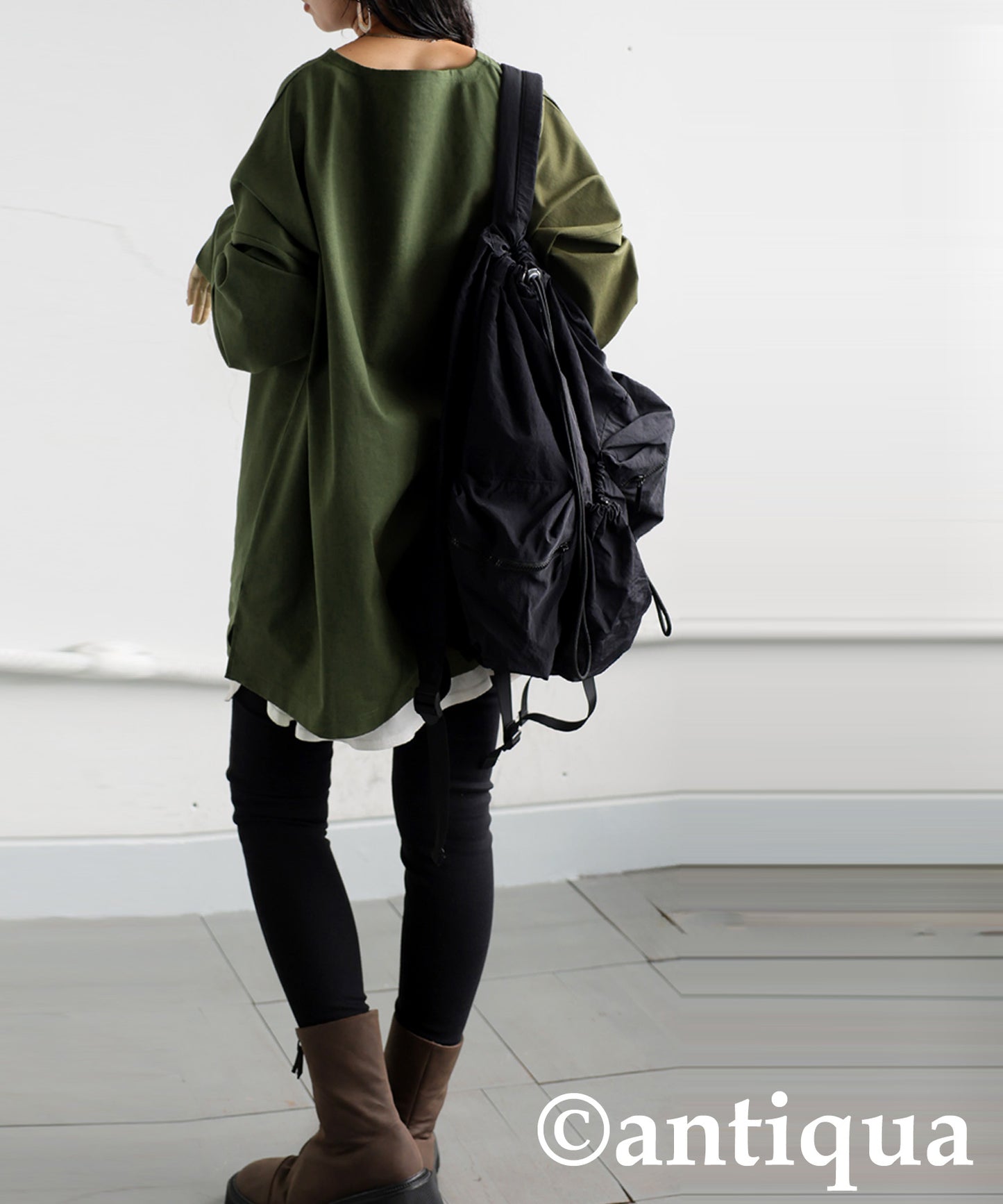 Drop Shoulder Long Sleeve T-Shirt Ladies