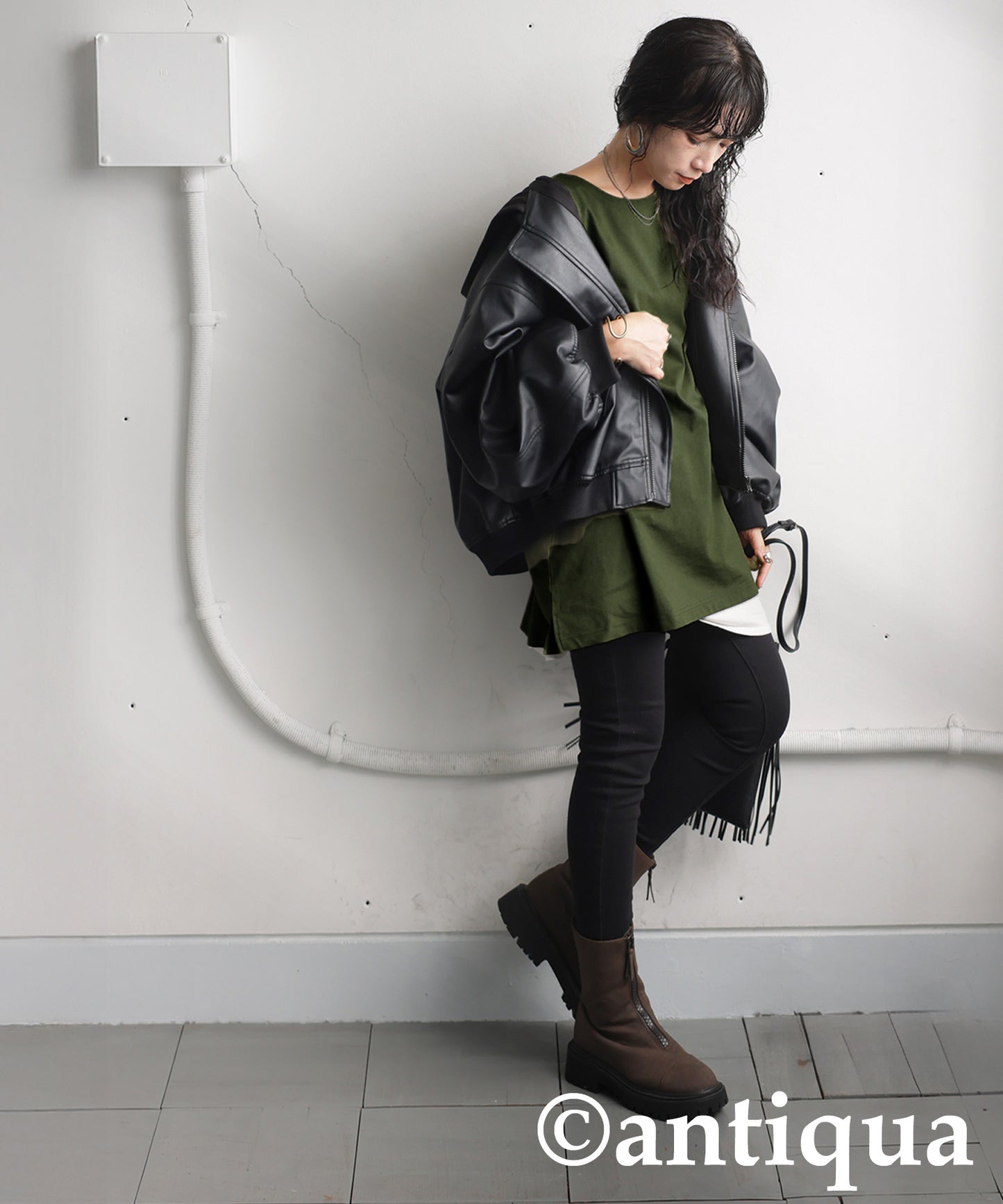 Drop Shoulder Long Sleeve T-Shirt Ladies