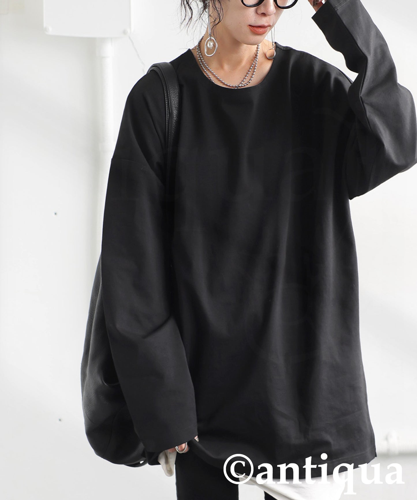 Drop Shoulder Long Sleeve T-Shirt Ladies