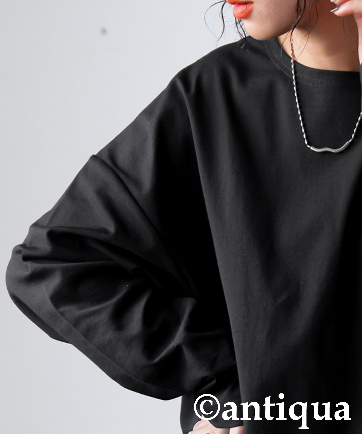 Drop Shoulder Long Sleeve T-Shirt Ladies