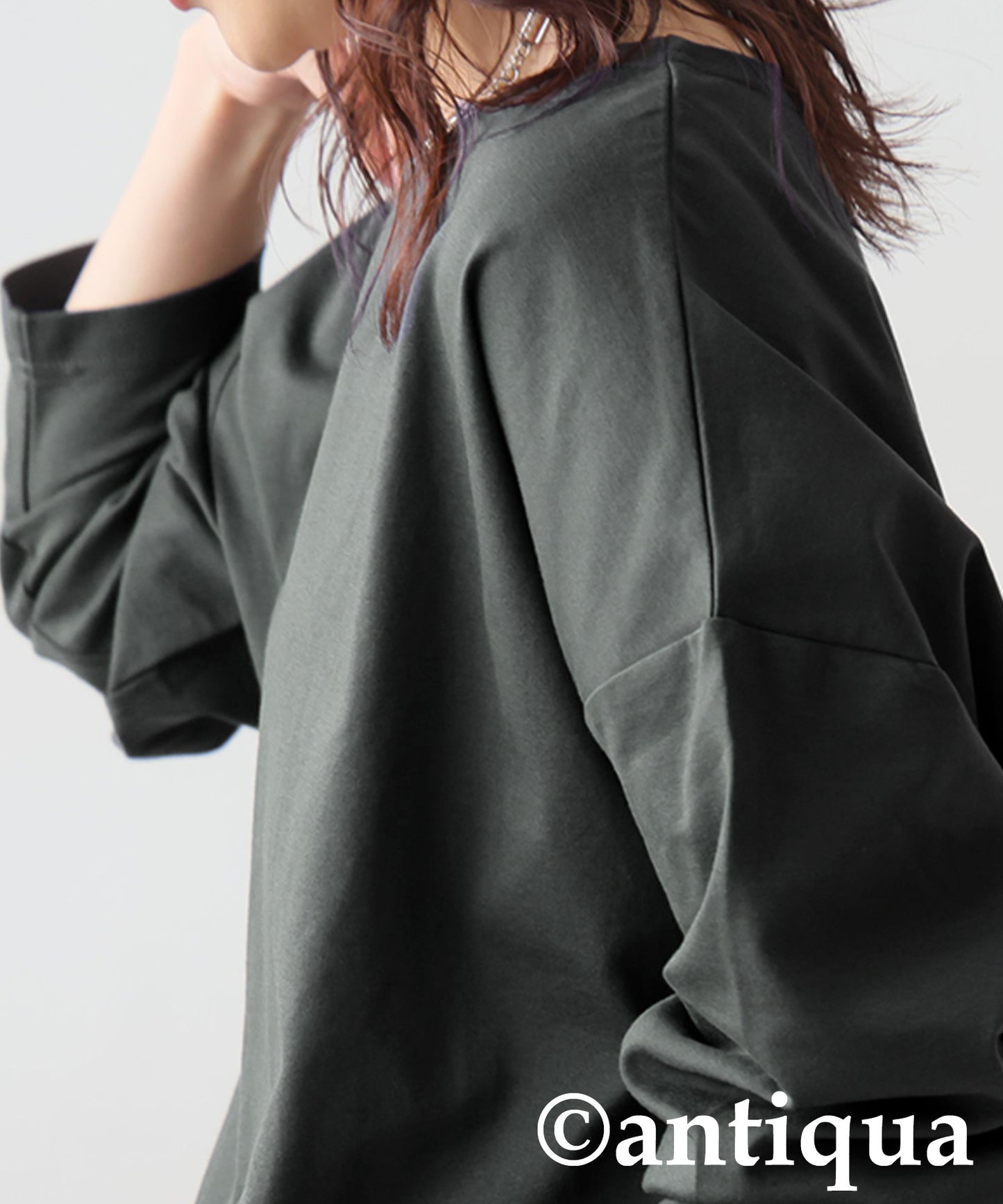 Drop Shoulder Long Sleeve T-Shirt Ladies