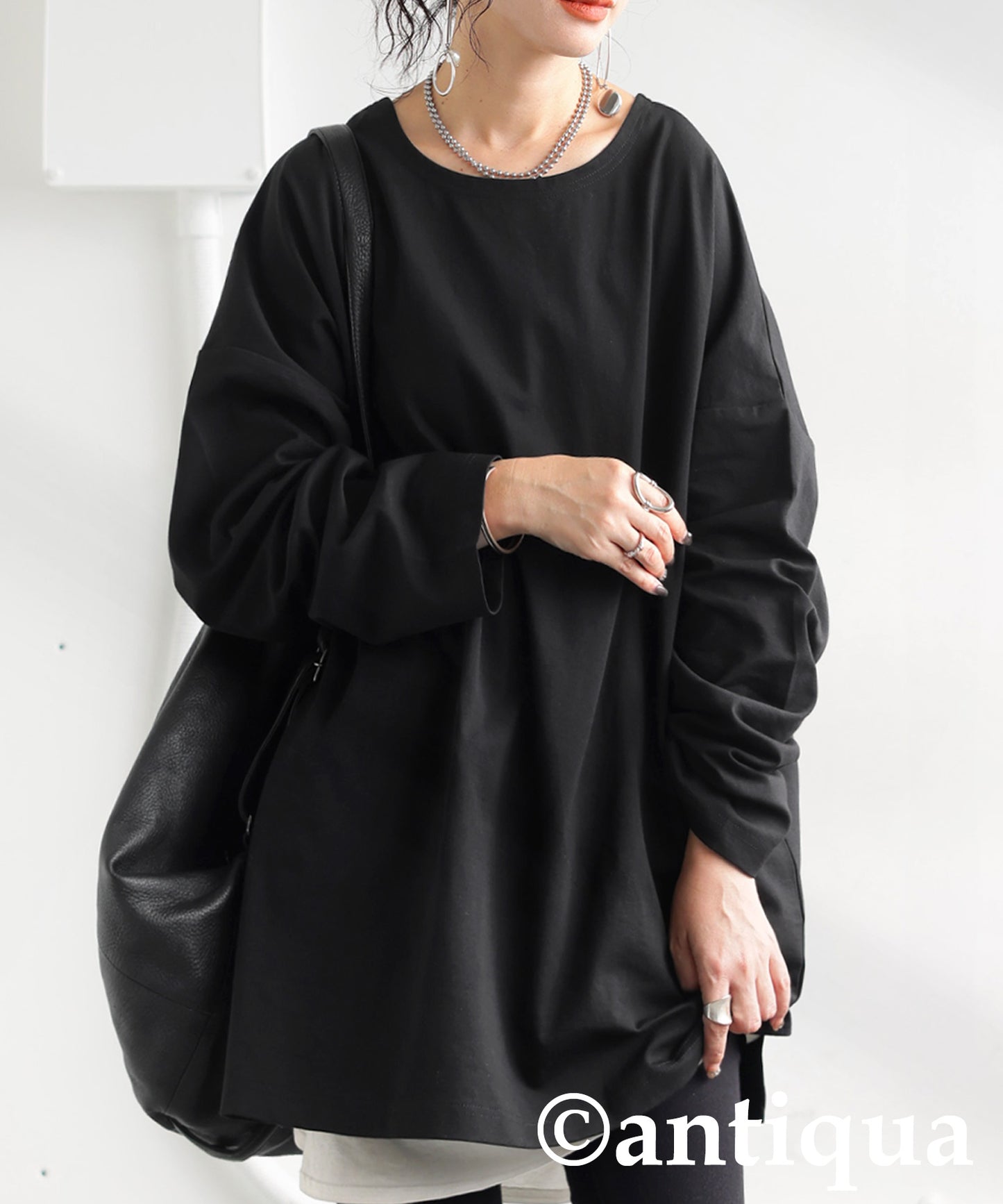 Drop Shoulder Long Sleeve T-Shirt Ladies