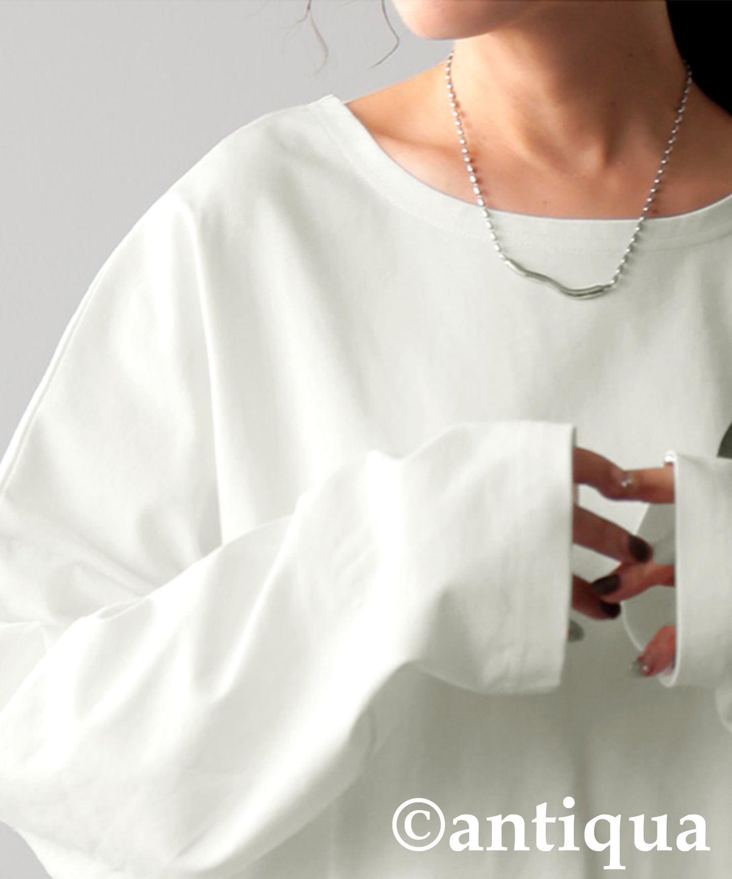 Drop Shoulder Long Sleeve T-Shirt Ladies