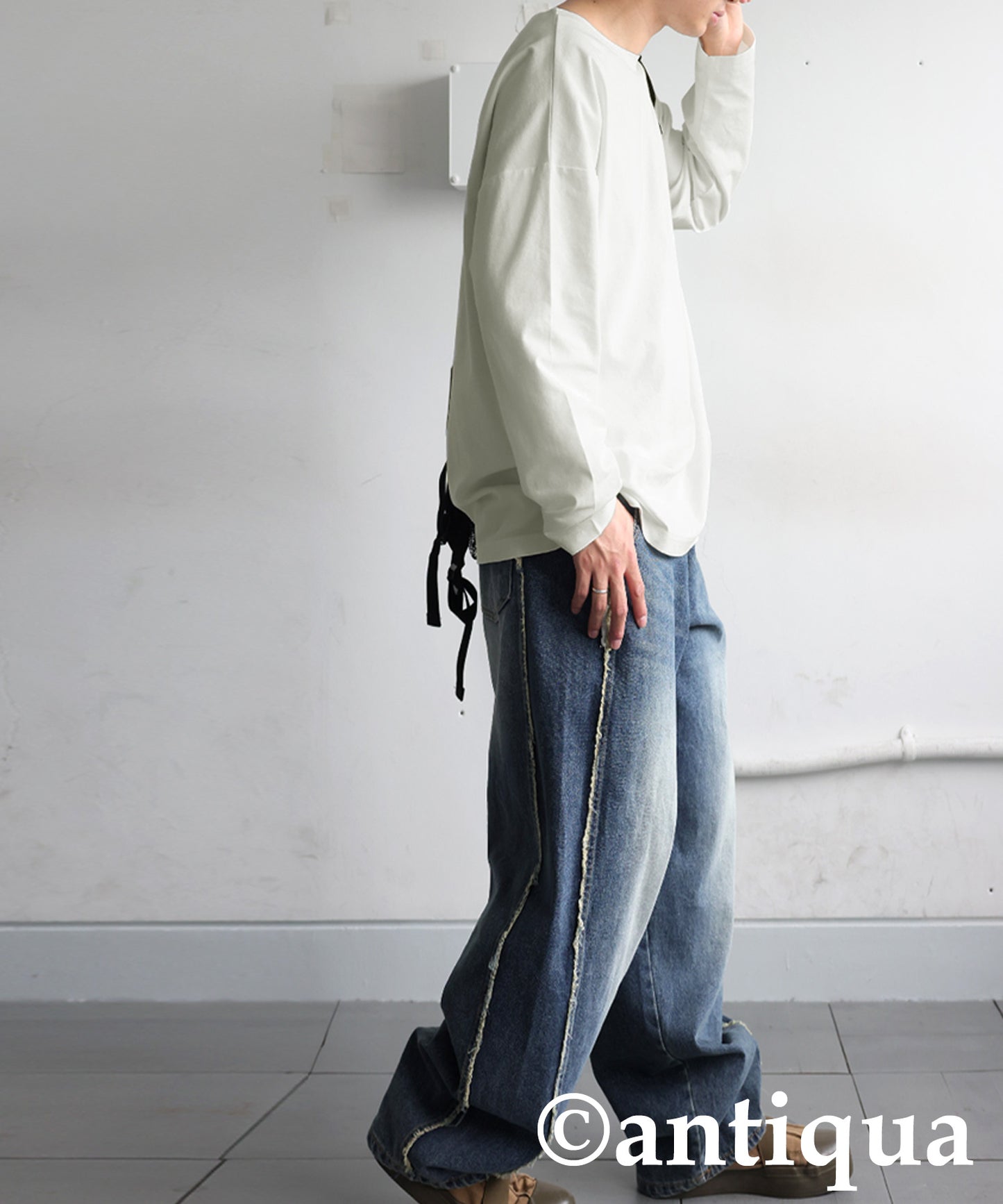 Drop Shoulder Long Sleeve T-Shirt Men's