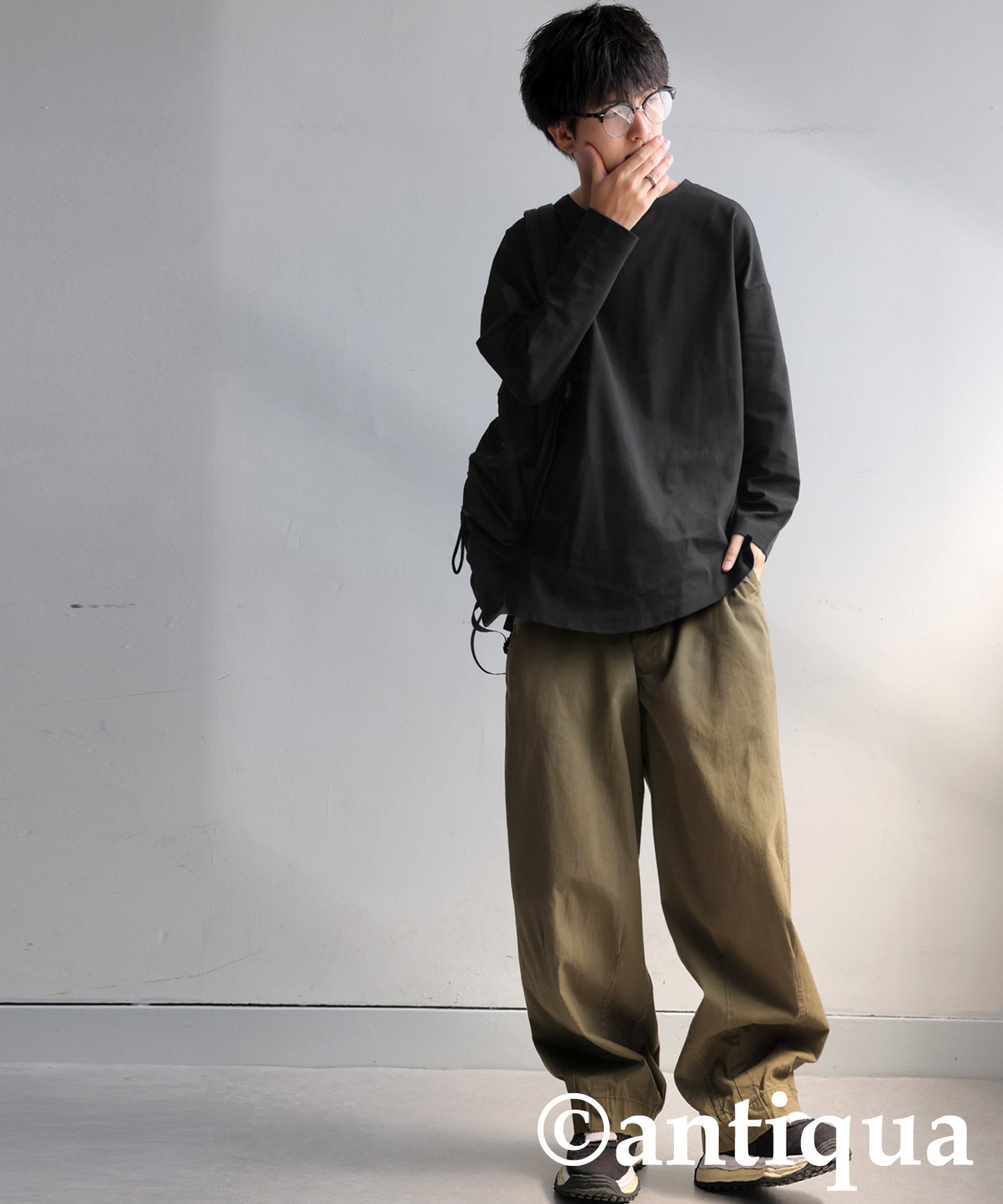 Drop Shoulder Long Sleeve T-Shirt Men's