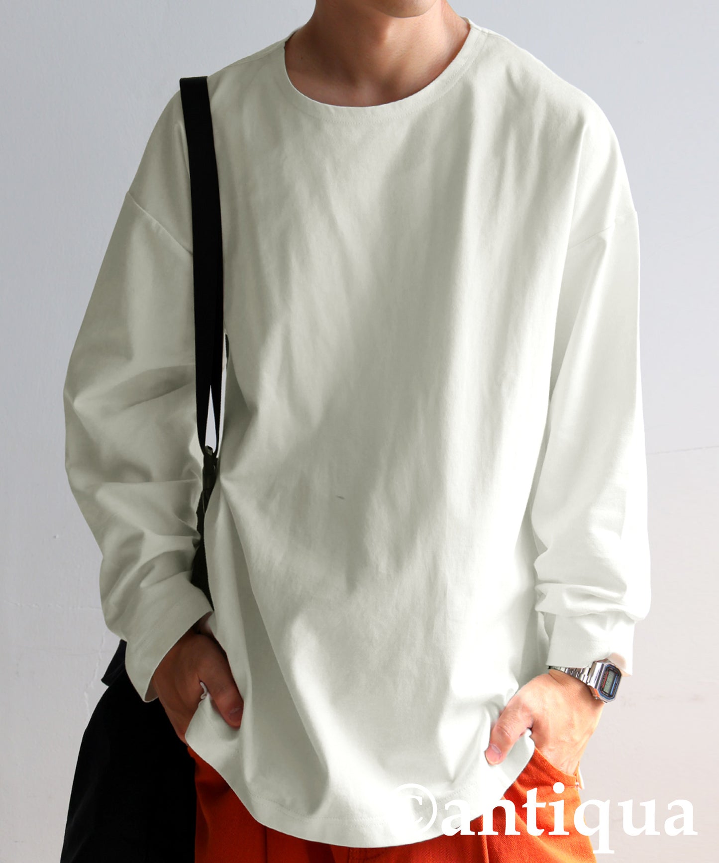 Drop Shoulder Long Sleeve T-Shirt Men's