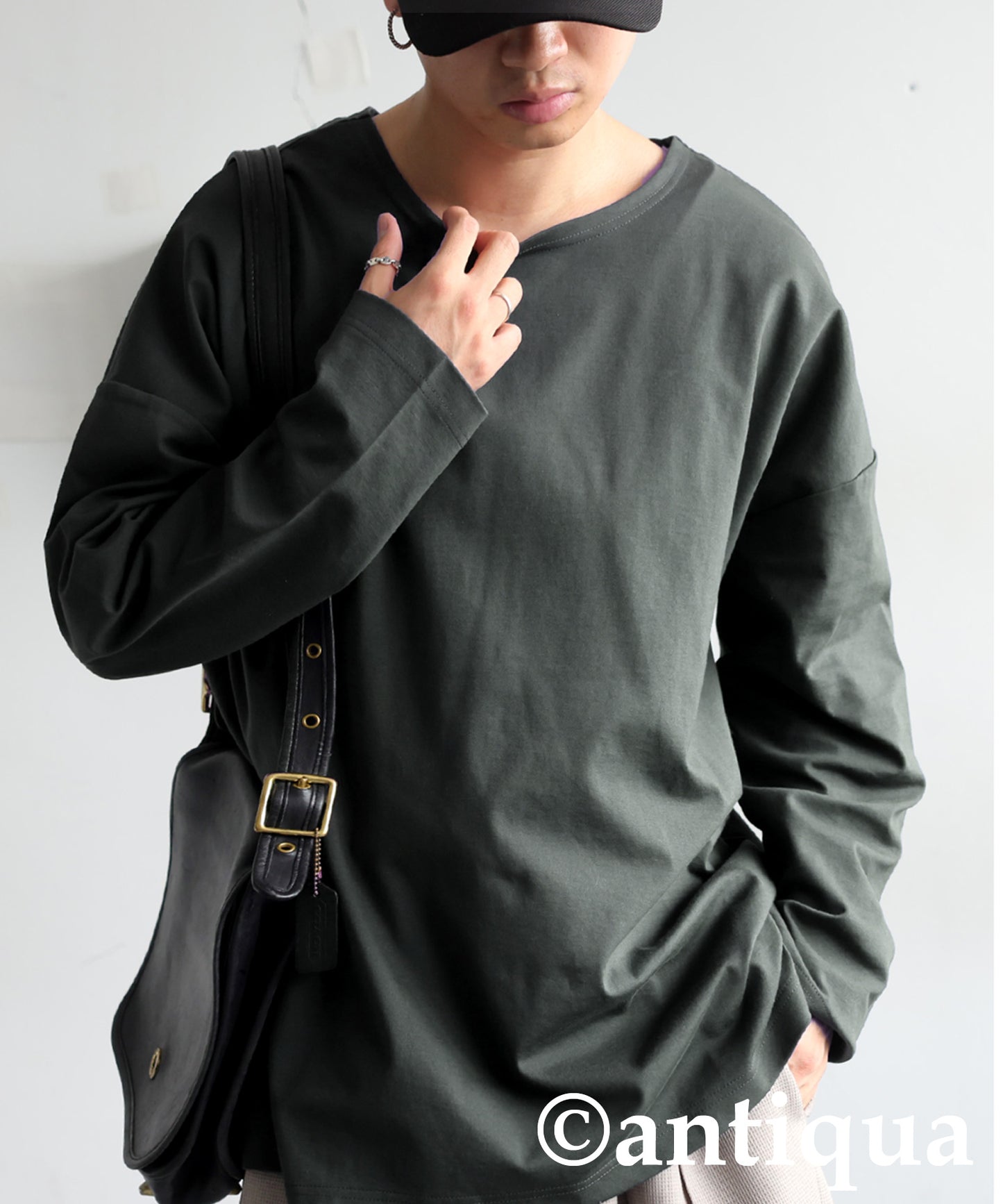 Drop Shoulder Long Sleeve T-Shirt Men's