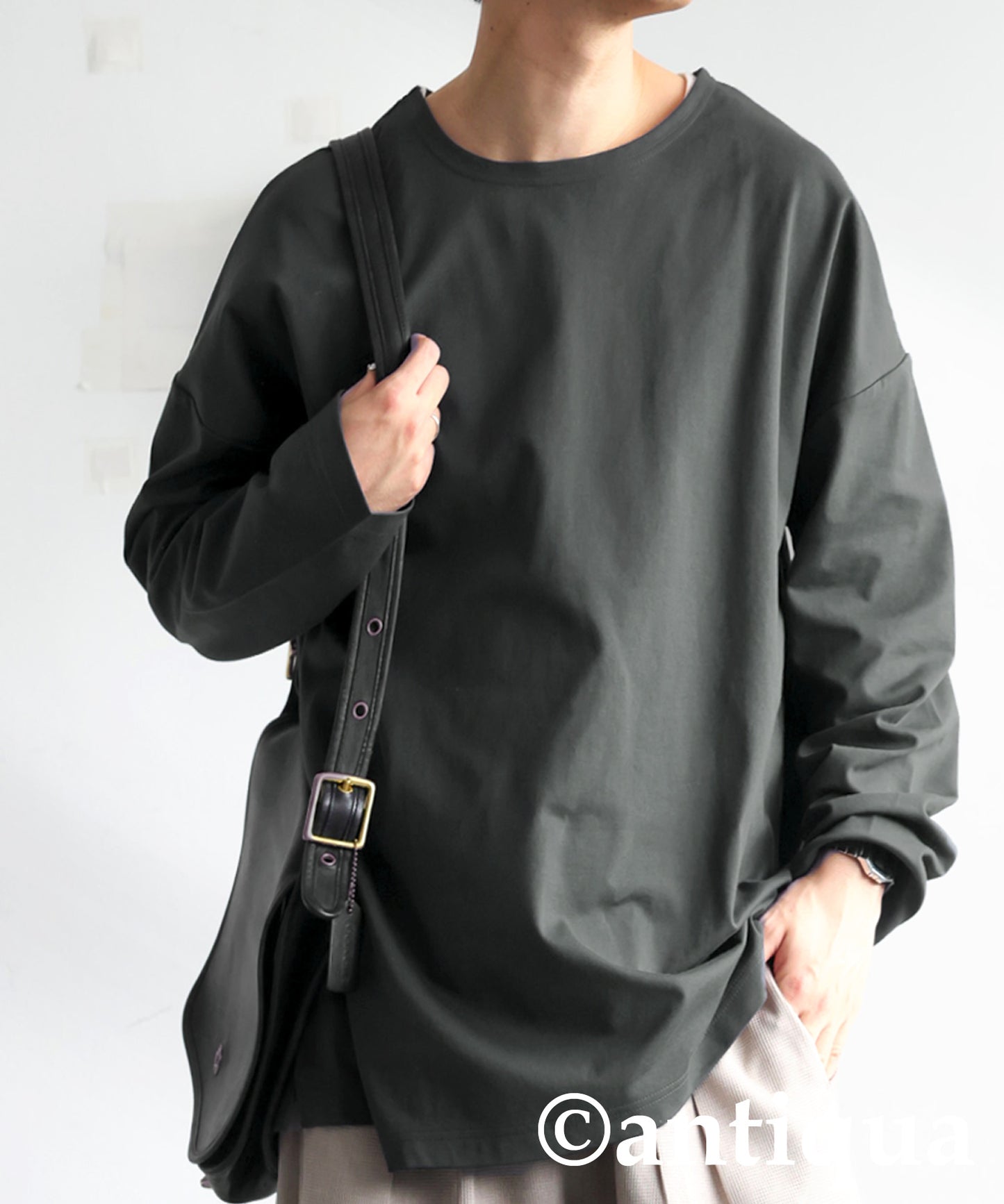 Drop Shoulder Long Sleeve T-Shirt Men's