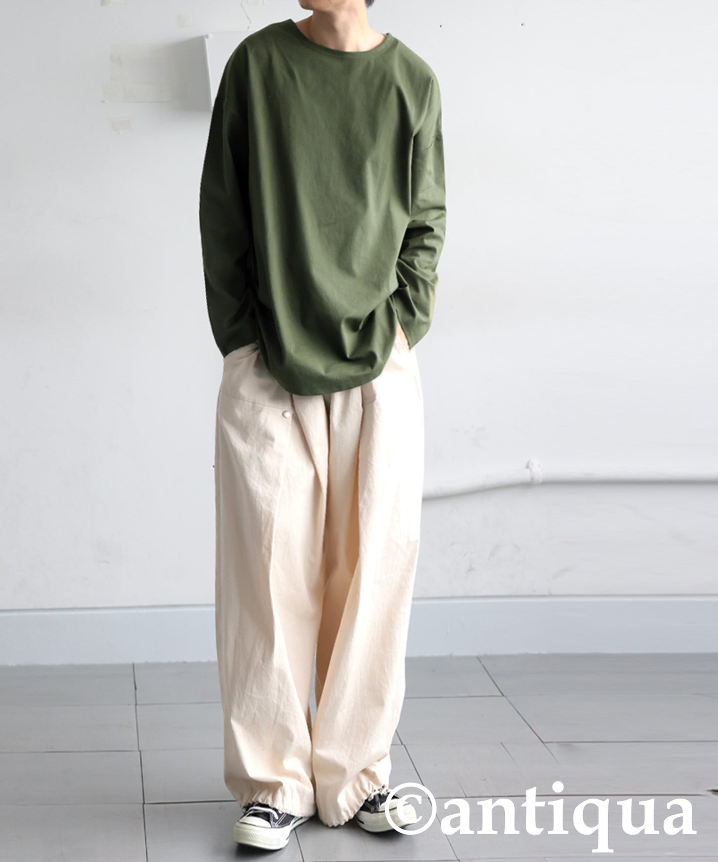 Drop Shoulder Long Sleeve T-Shirt Men's