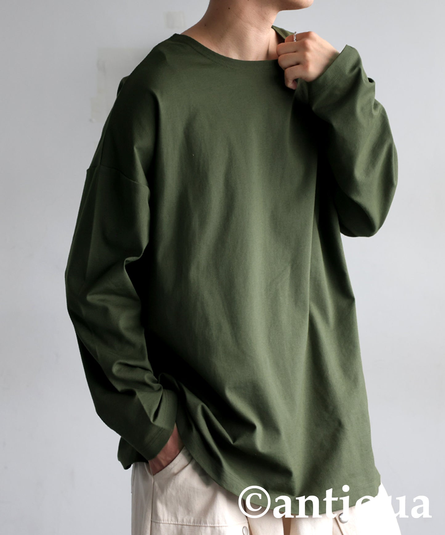 Drop Shoulder Long Sleeve T-Shirt Men's