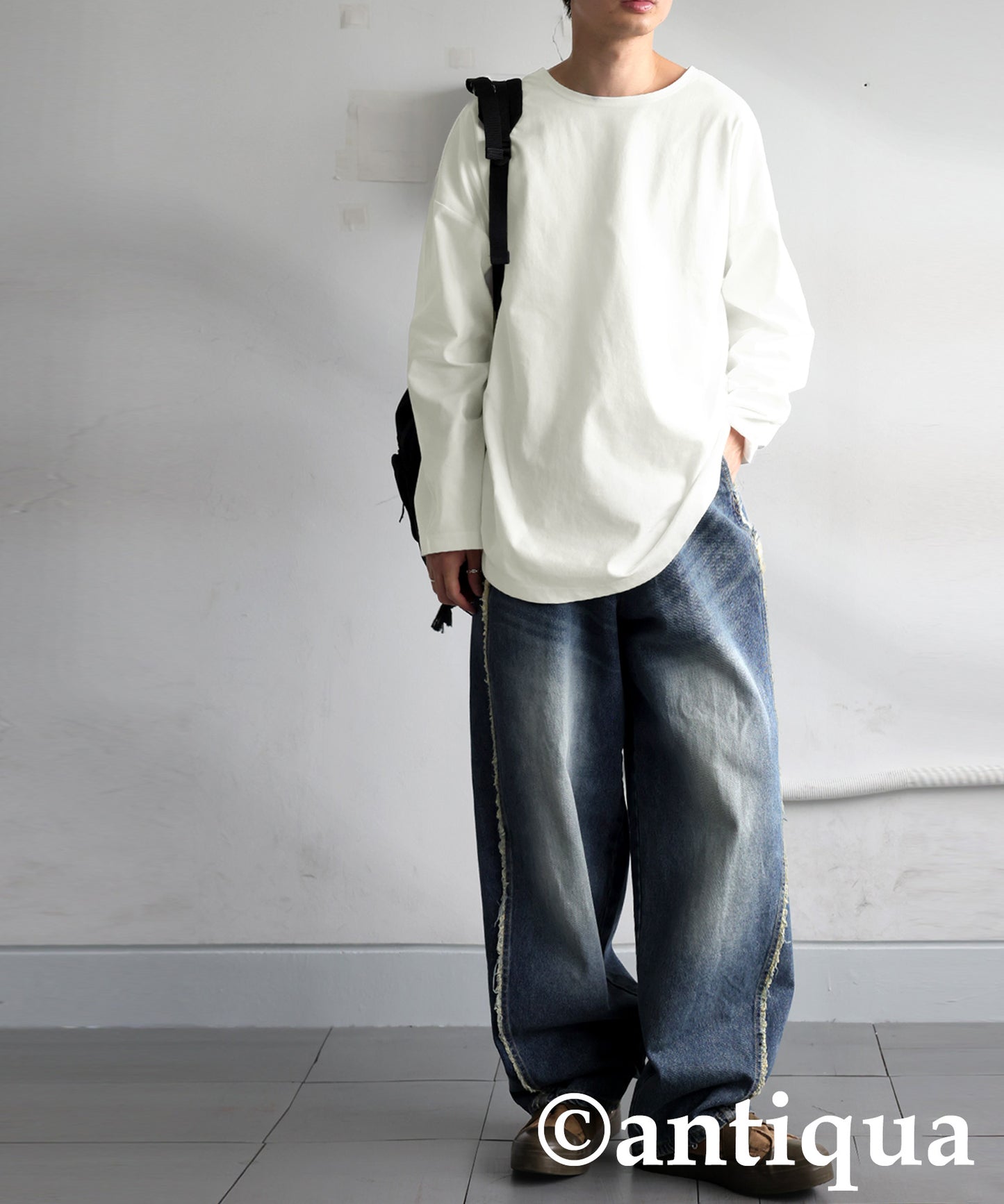 Drop Shoulder Long Sleeve T-Shirt Men's