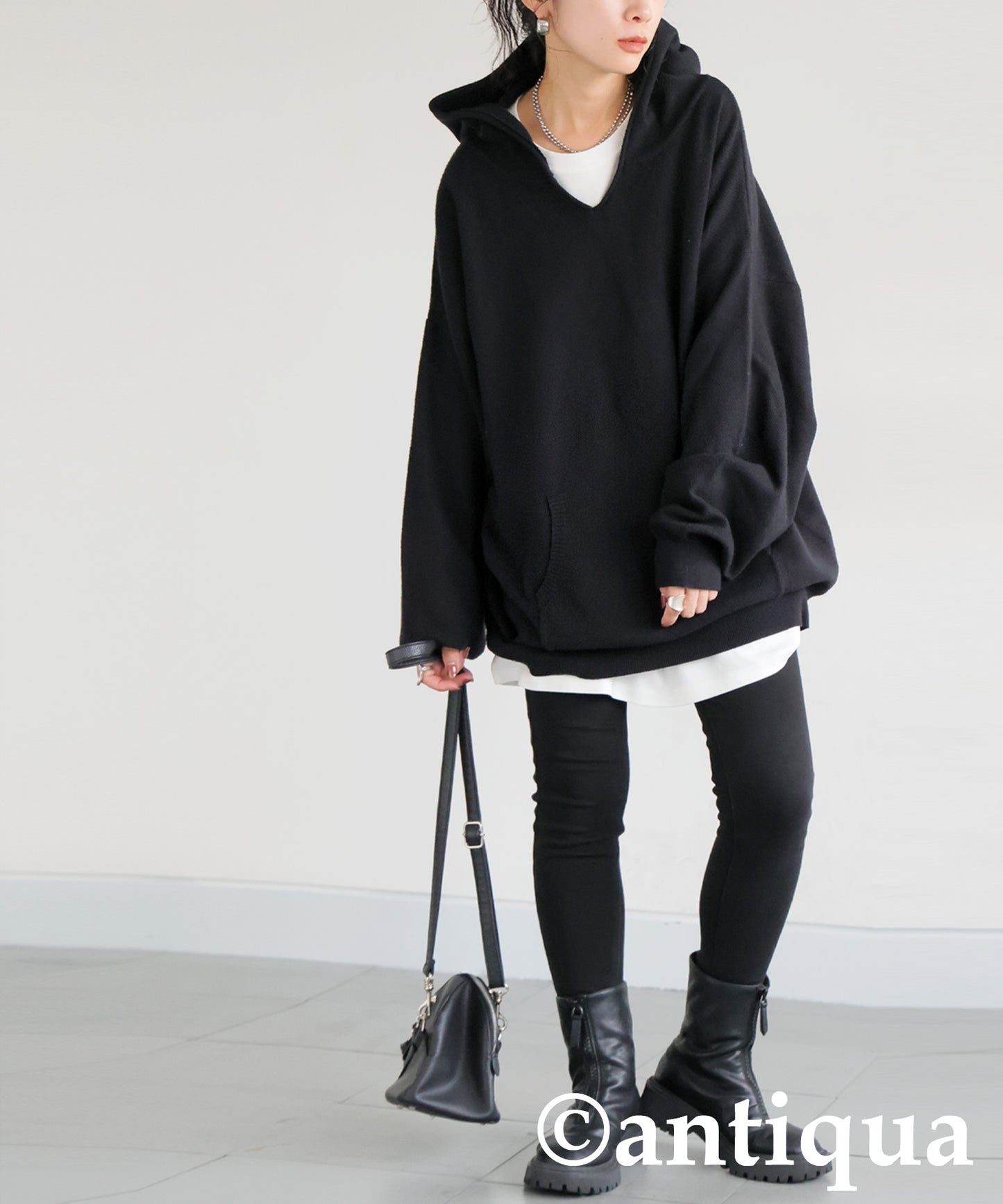 Pique Knit Hoodie Ladies