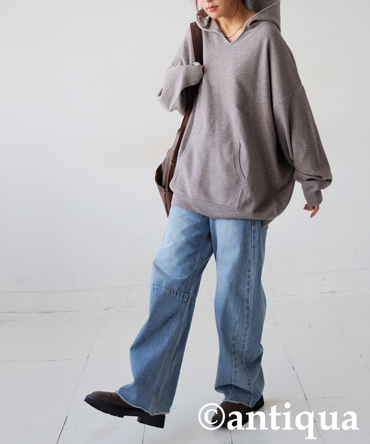 Pique Knit Hoodie Ladies