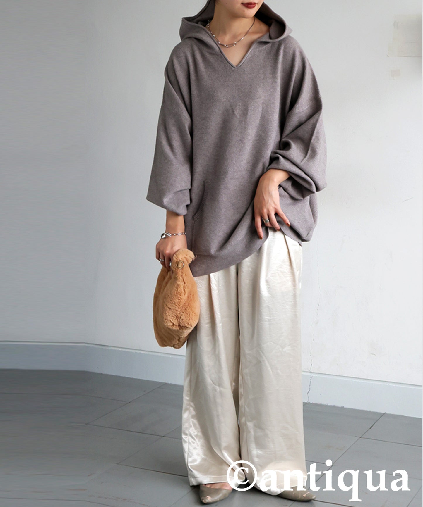 Pique Knit Hoodie Ladies