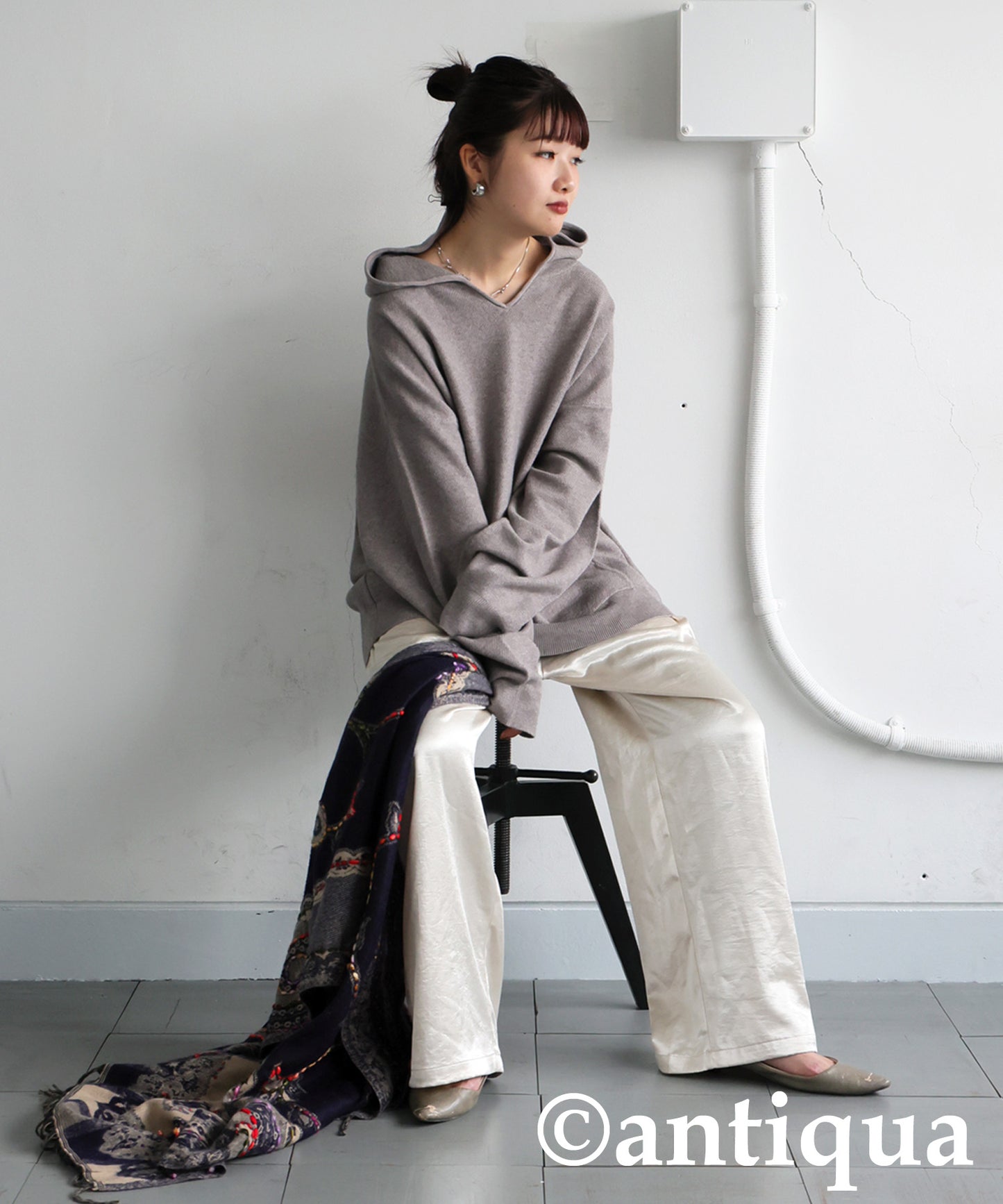 Pique Knit Hoodie Ladies