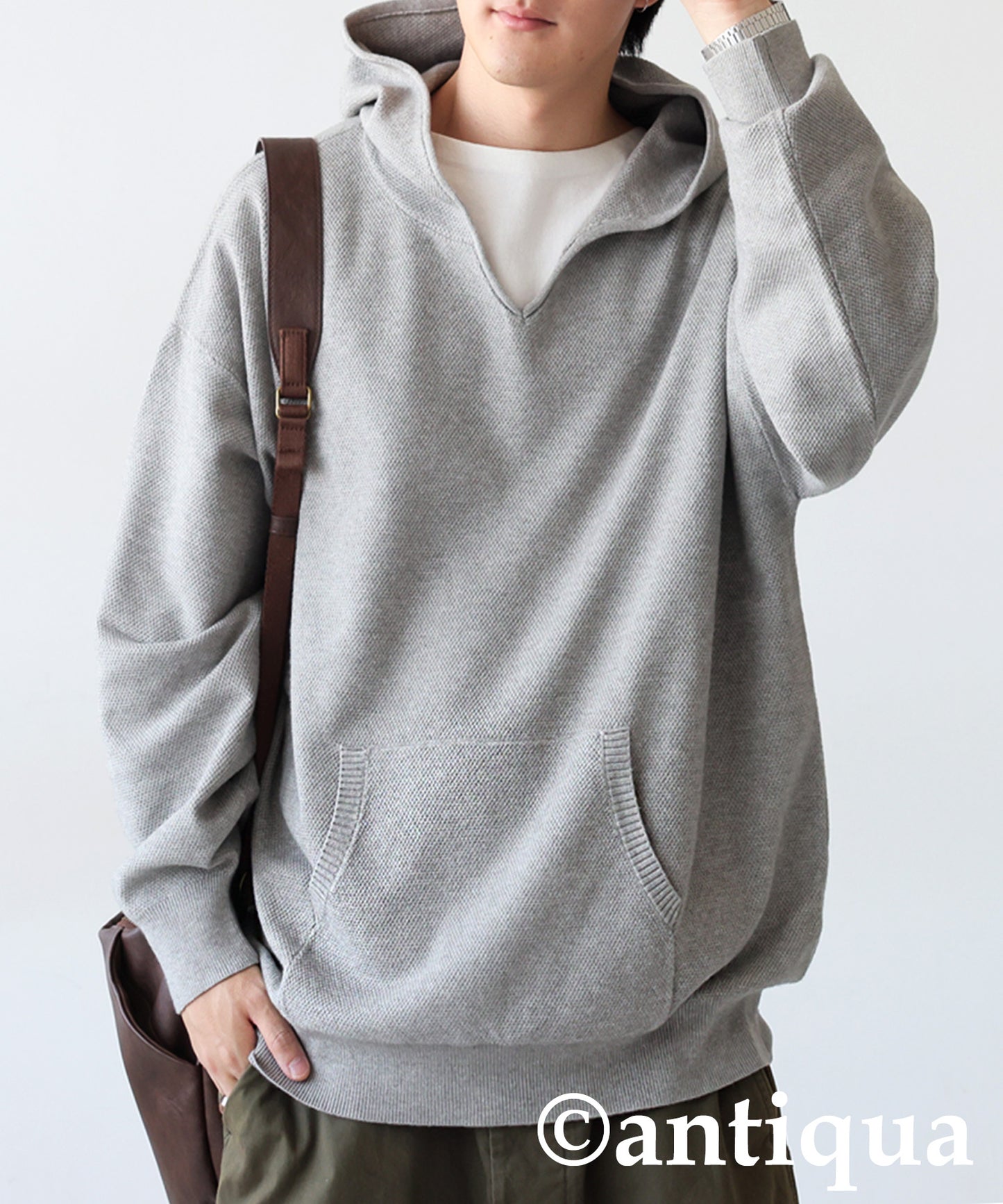 Pique Knit Hoodie Men's