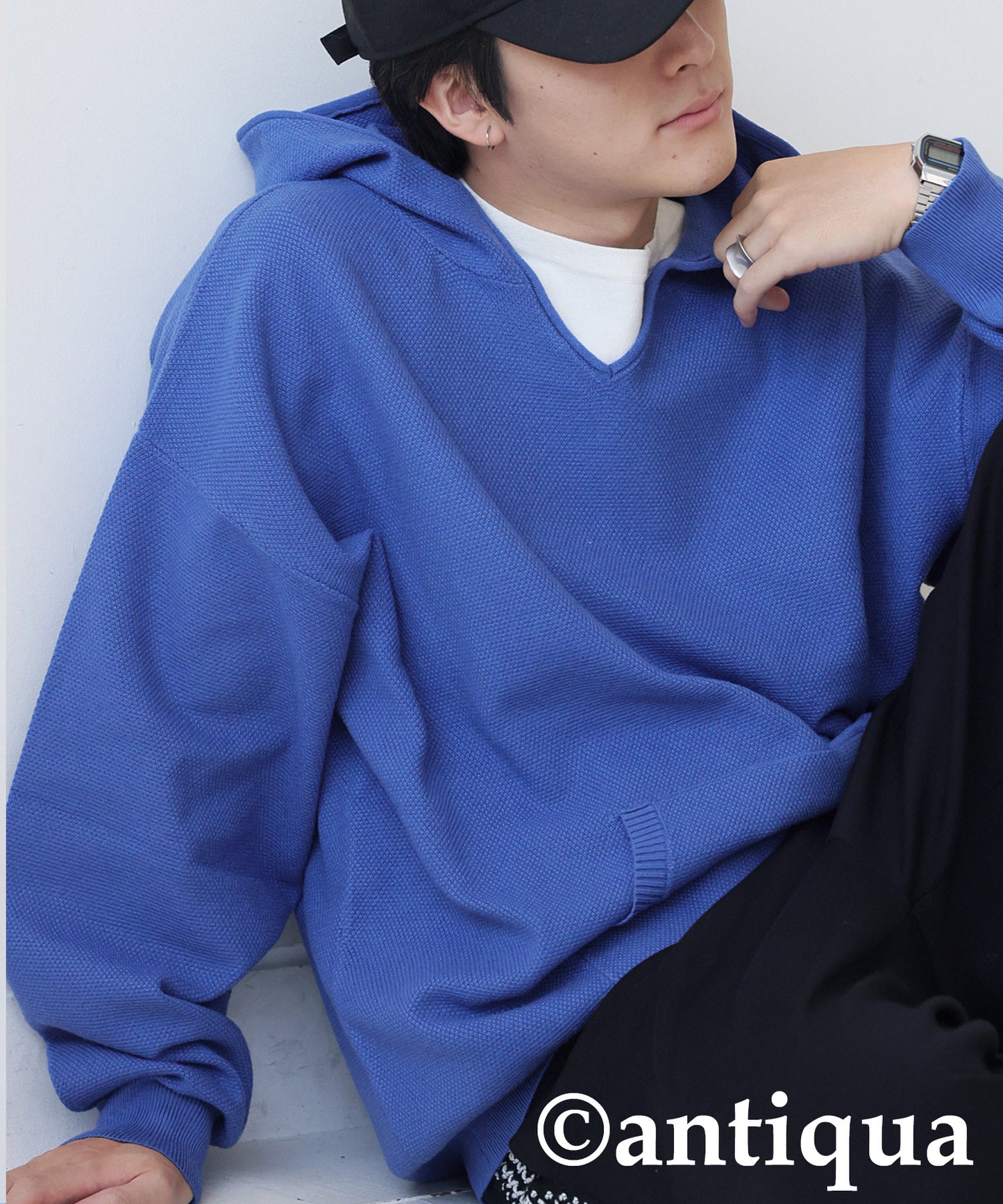 Pique Knit Hoodie Men's