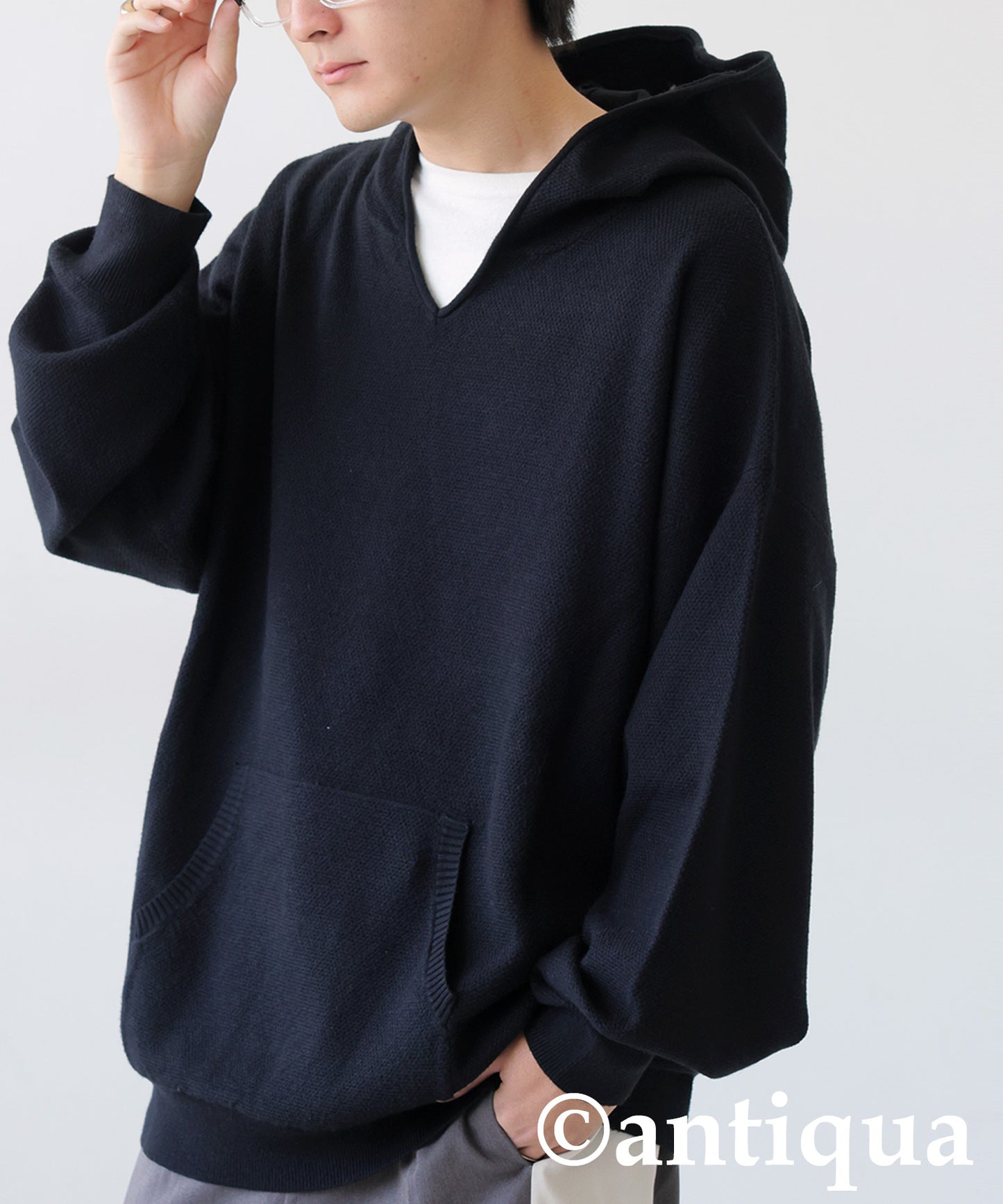 Pique Knit Hoodie Men's