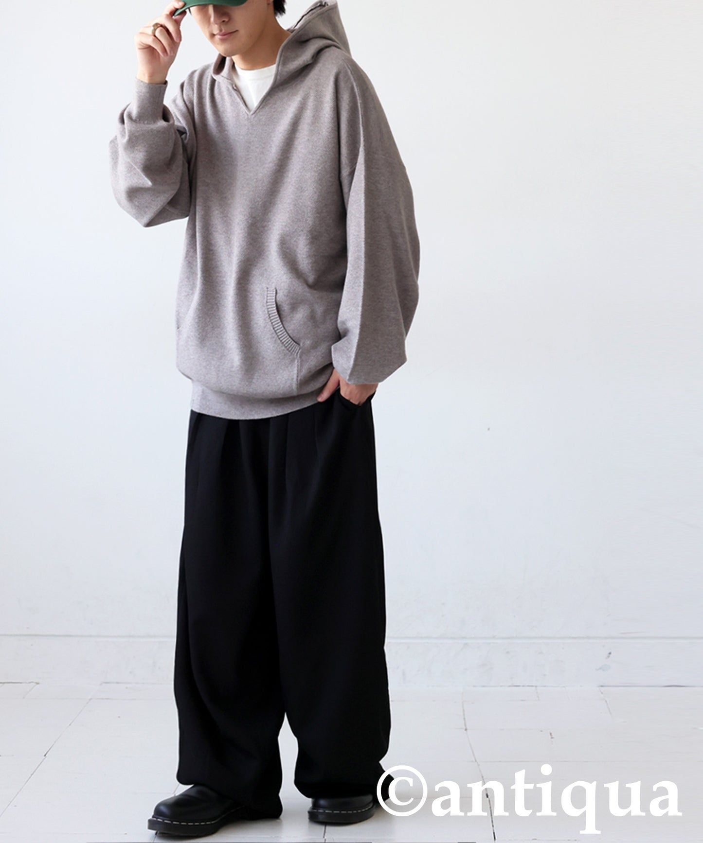 Pique Knit Hoodie Men's