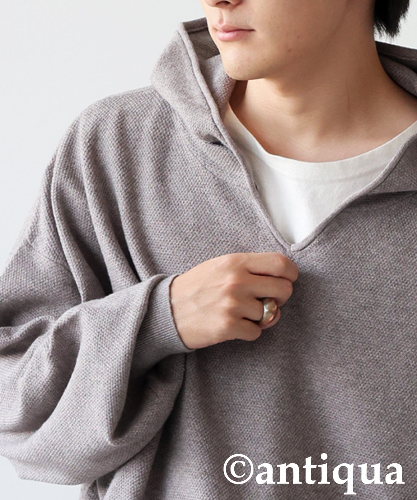 Pique Knit Hoodie Men's