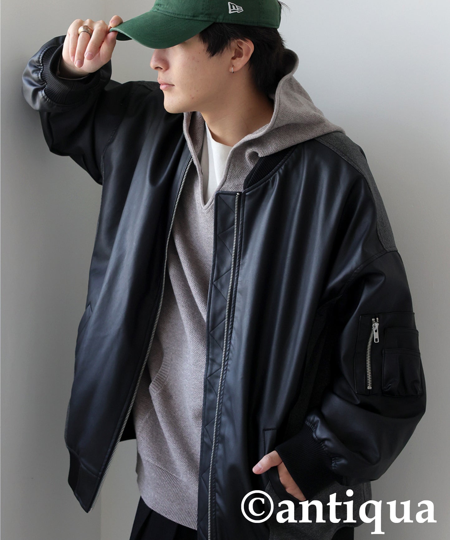 Pique Knit Hoodie Men's