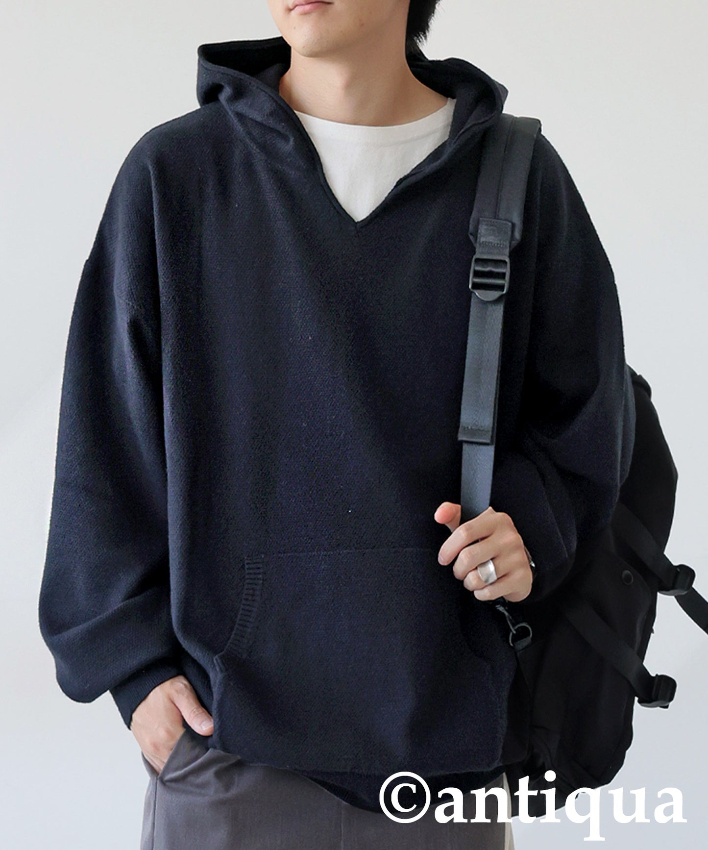 Pique Knit Hoodie Men's