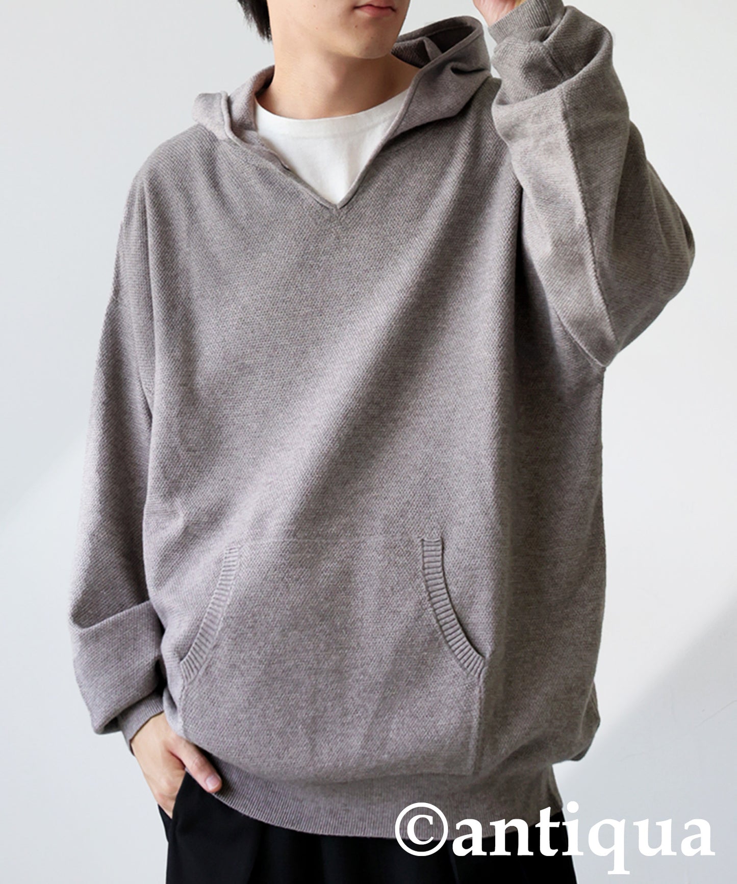 Pique Knit Hoodie Men's