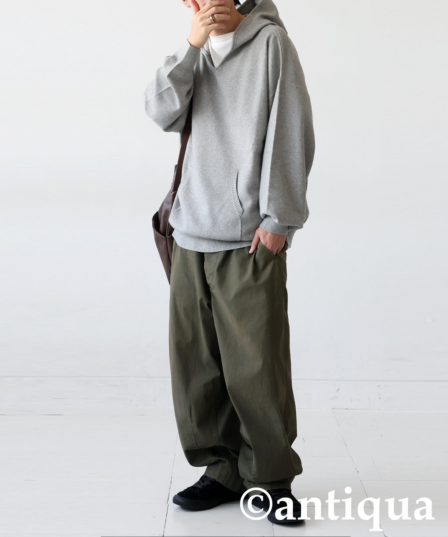 Pique Knit Hoodie Men's