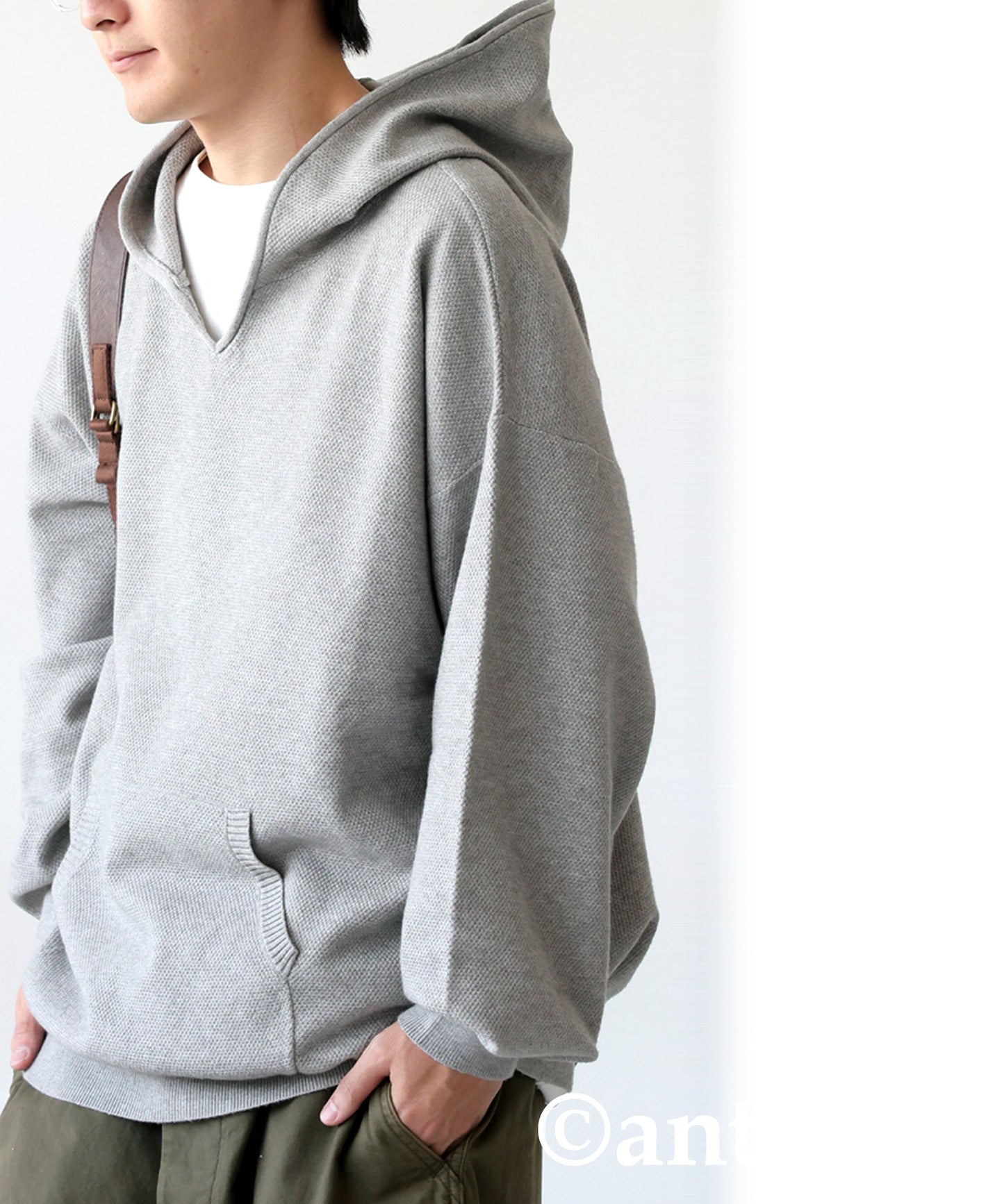 Pique Knit Hoodie Men's