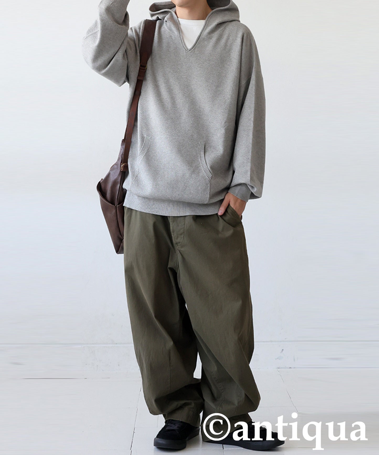 Pique Knit Hoodie Men's