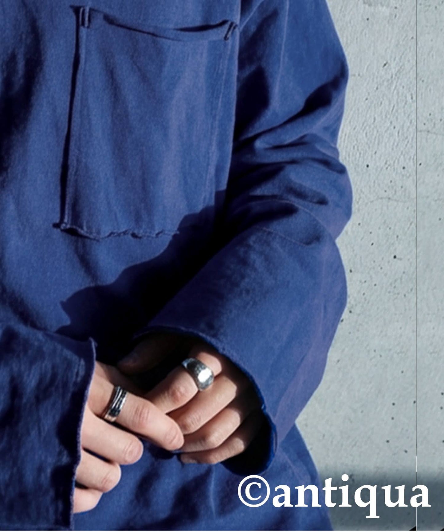 Cut-Off V-Neck Long T-Shirt Men's