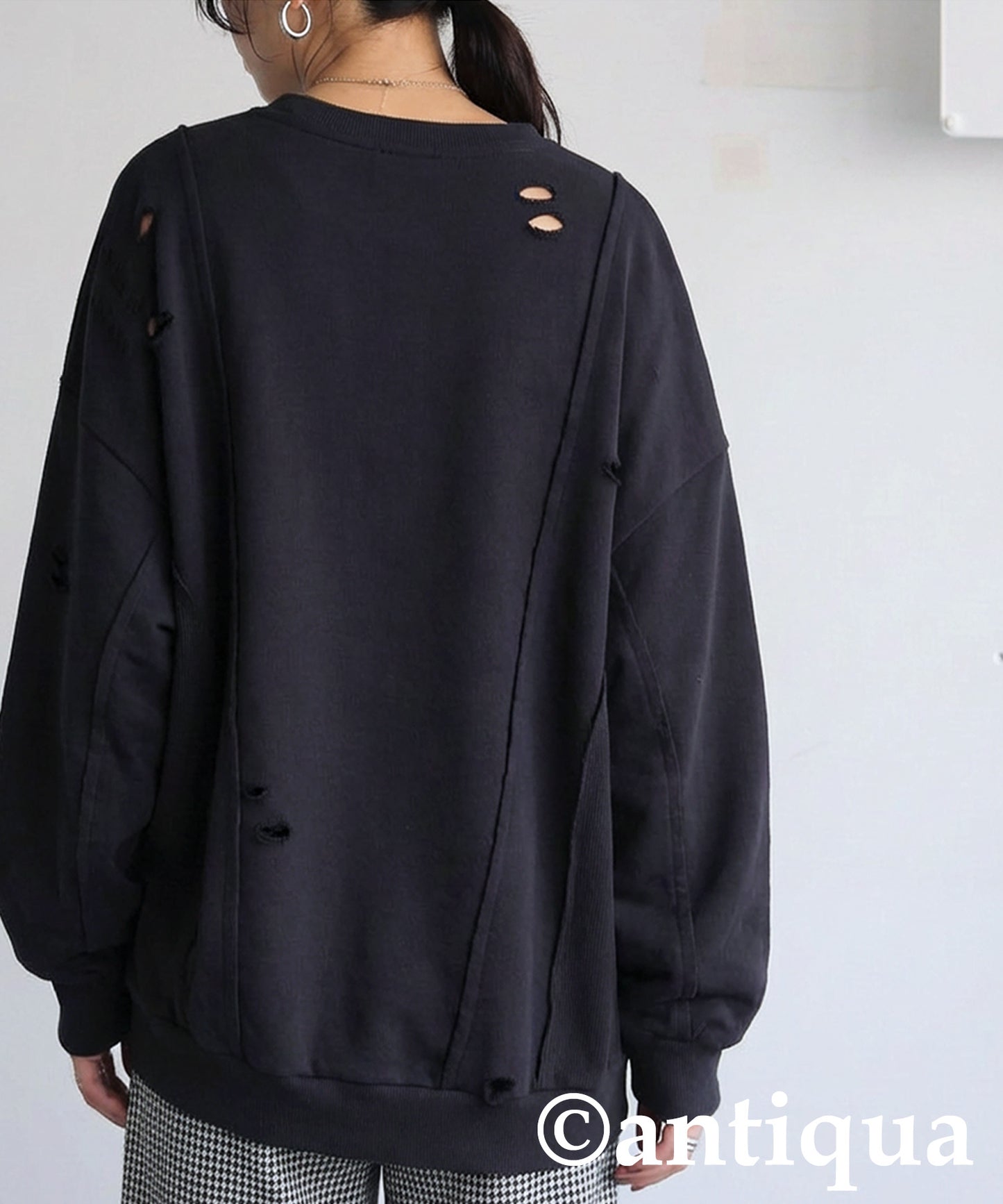 Distressed Sweatshirt Ladies