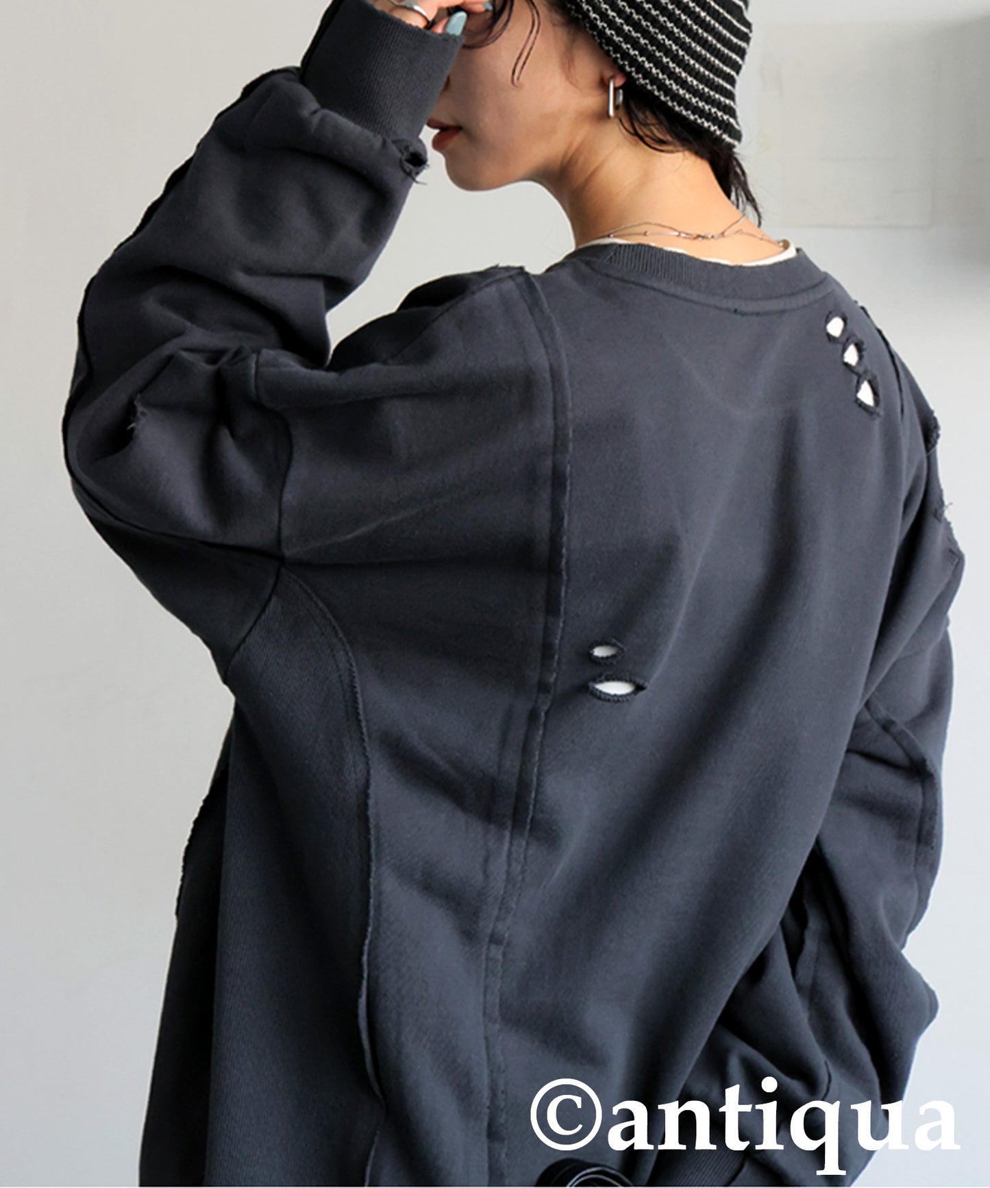 Distressed Sweatshirt Ladies