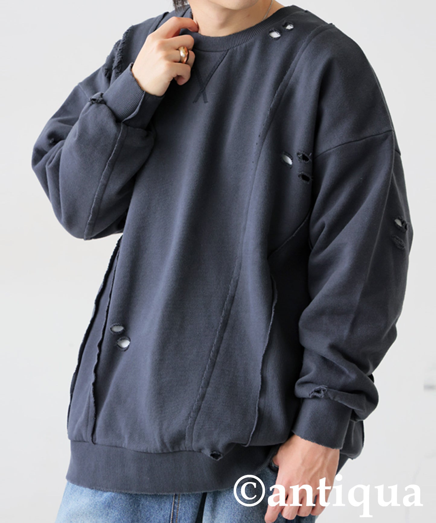 Distressed Sweatshirt Men's