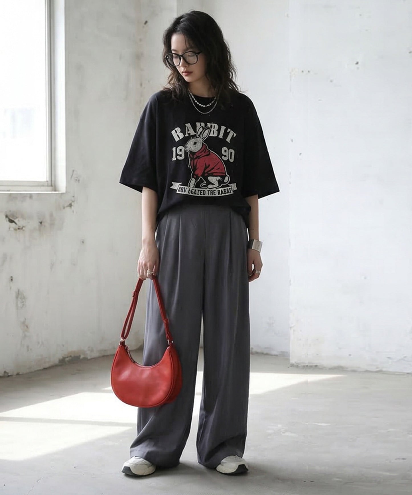 Oversized Cotton T-Shirt with Animal Embroidery – Breathable & Cooling Summer Tee Ladies
