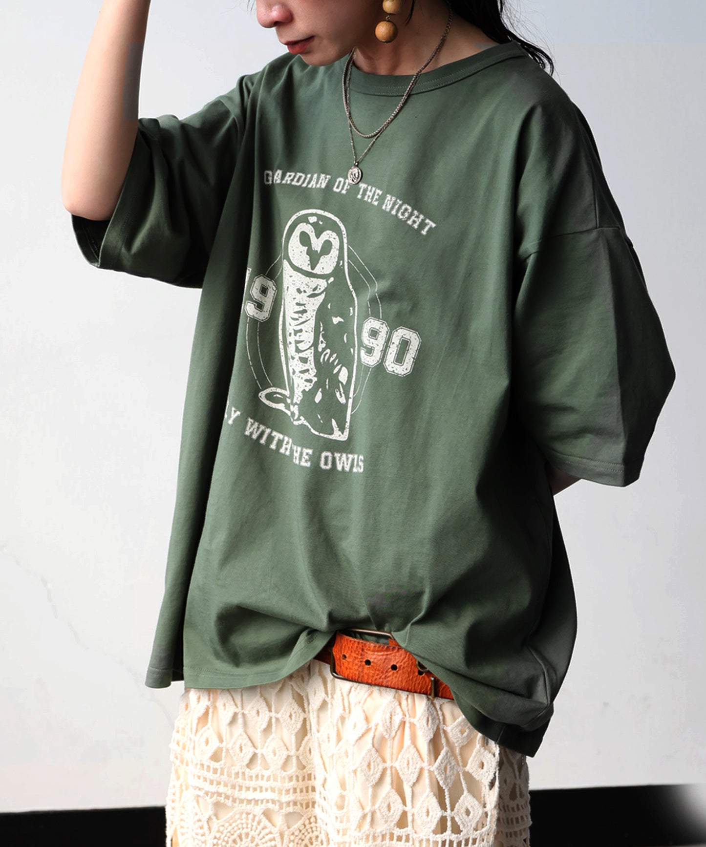 Oversized Cotton T-Shirt with Animal Embroidery – Breathable & Cooling Summer Tee Ladies