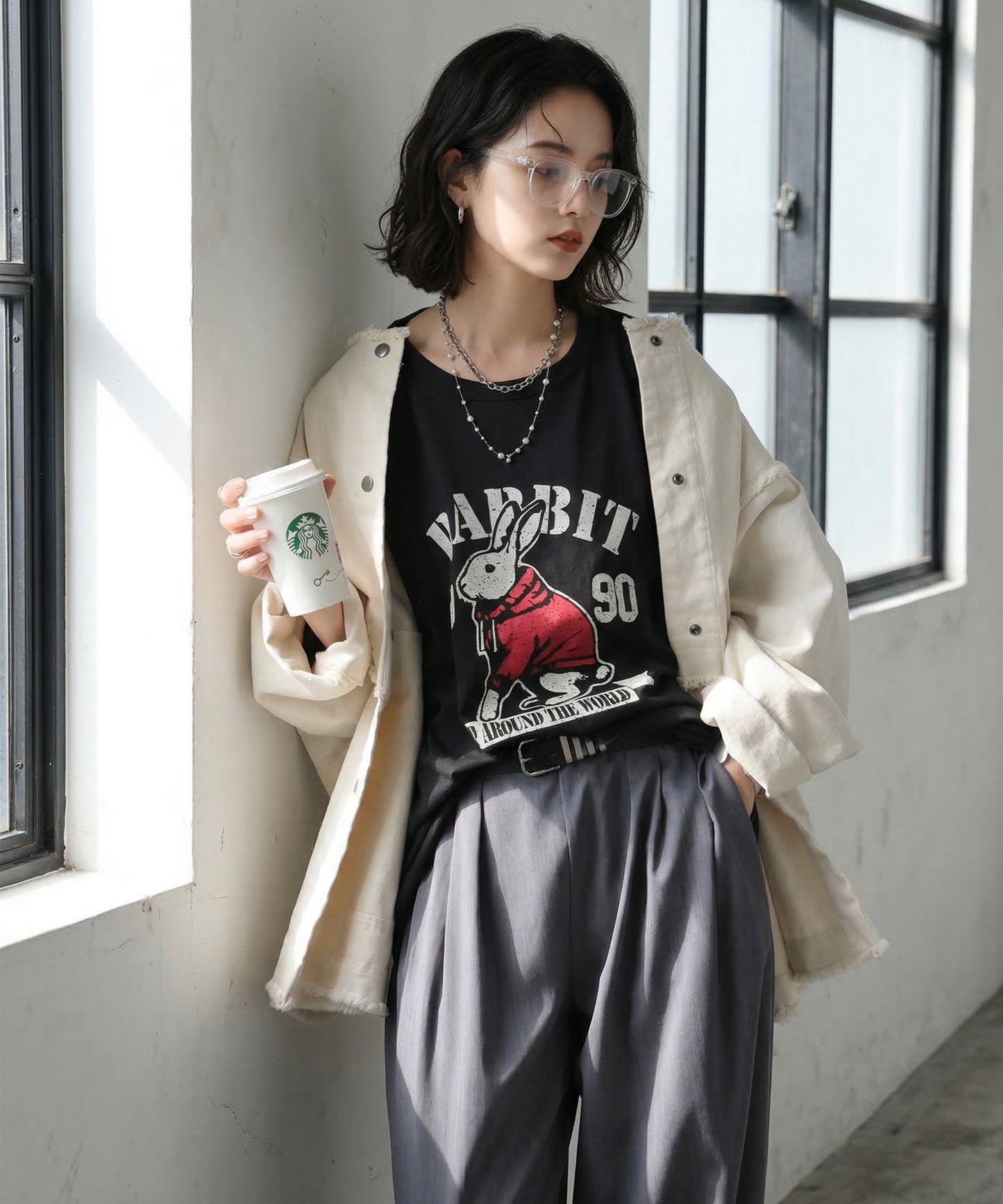Oversized Cotton T-Shirt with Animal Embroidery – Breathable & Cooling Summer Tee Ladies
