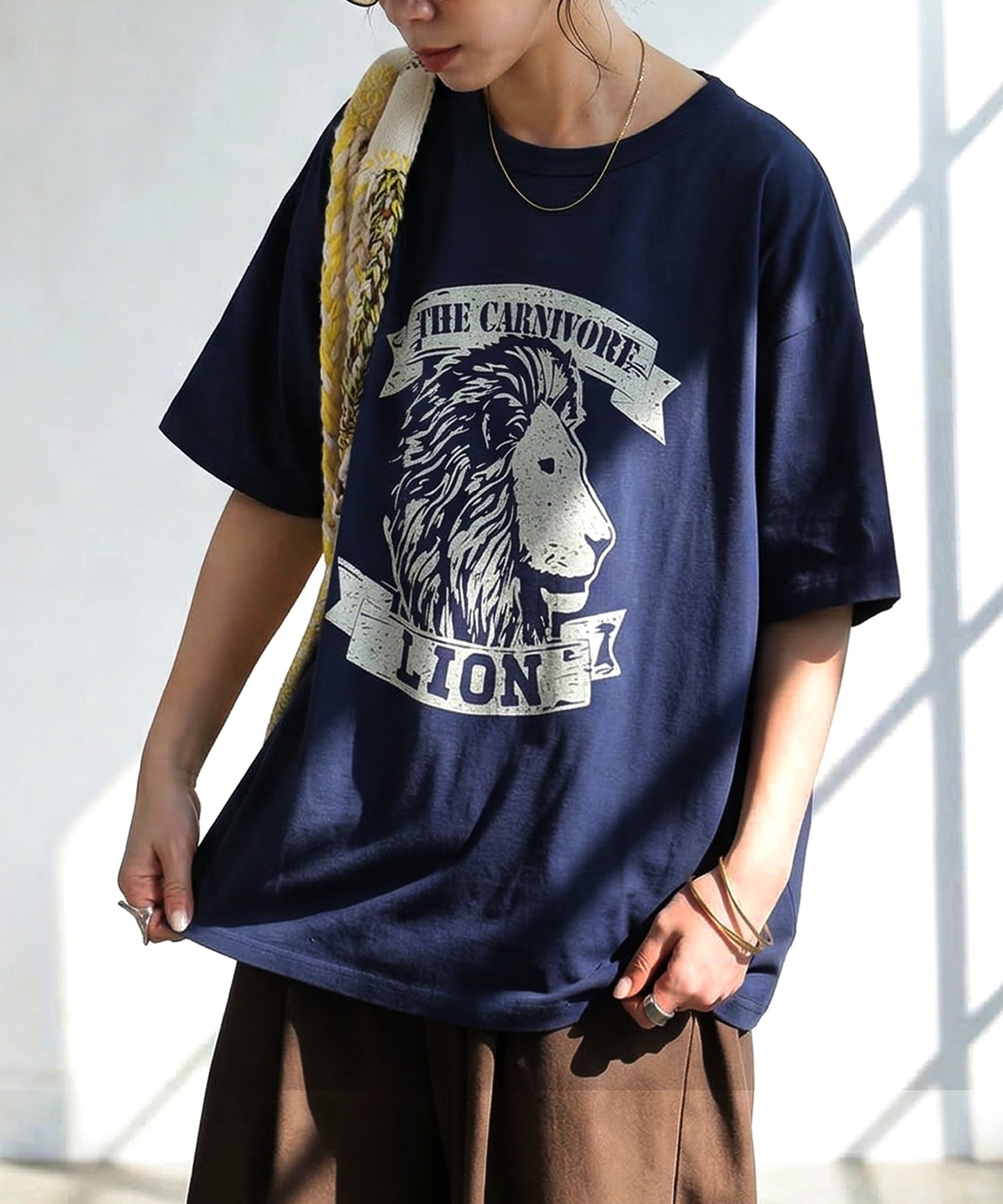 Oversized Cotton T-Shirt with Animal Embroidery – Breathable & Cooling Summer Tee Ladies