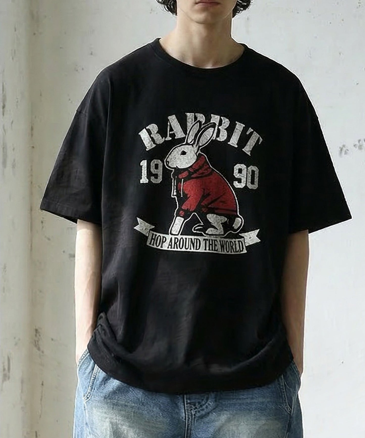 Oversized Cotton T-Shirt with Animal Embroidery – Breathable & Cooling Summer Tee Men’s