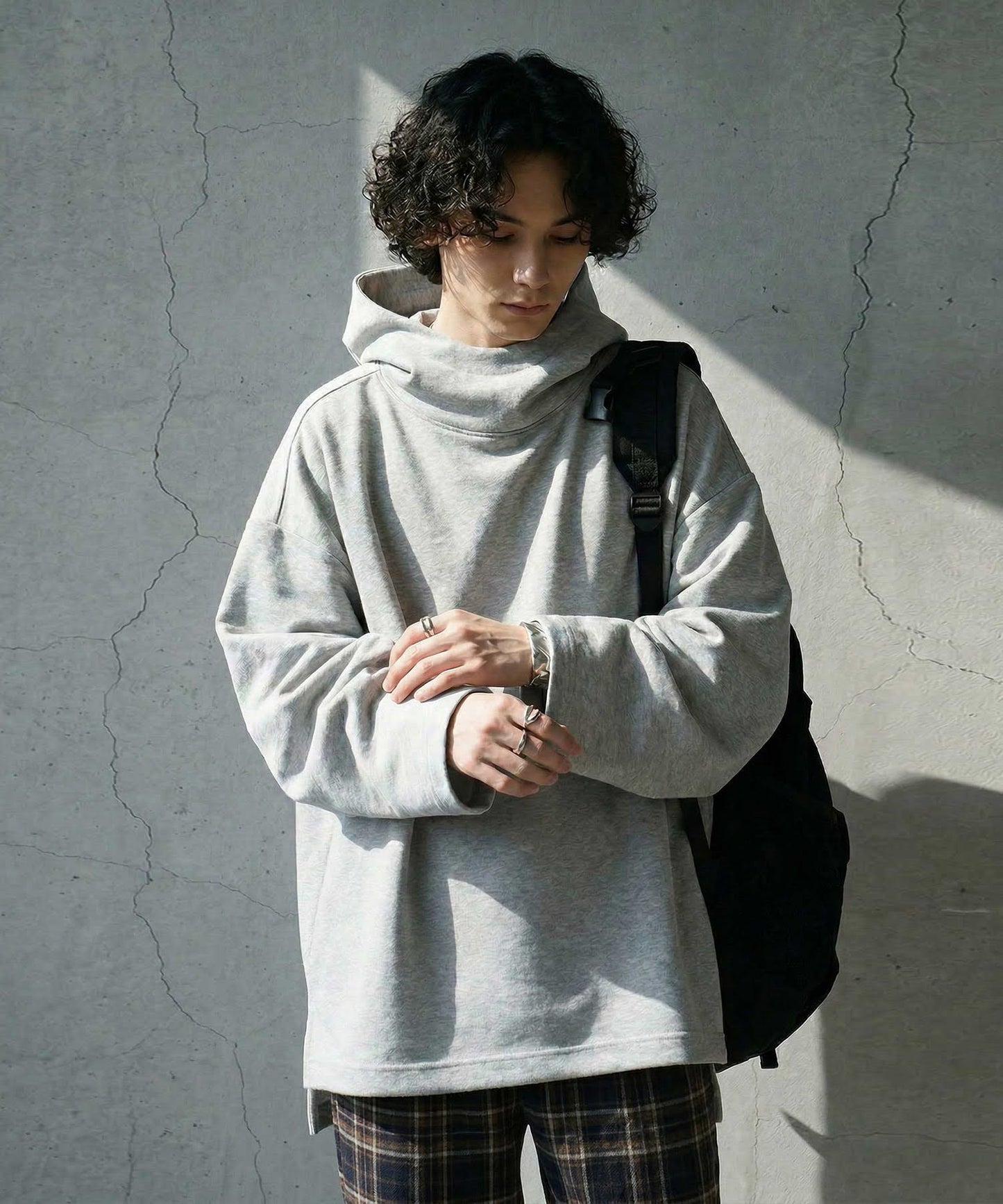 Stand-Neck Hoodie Men's