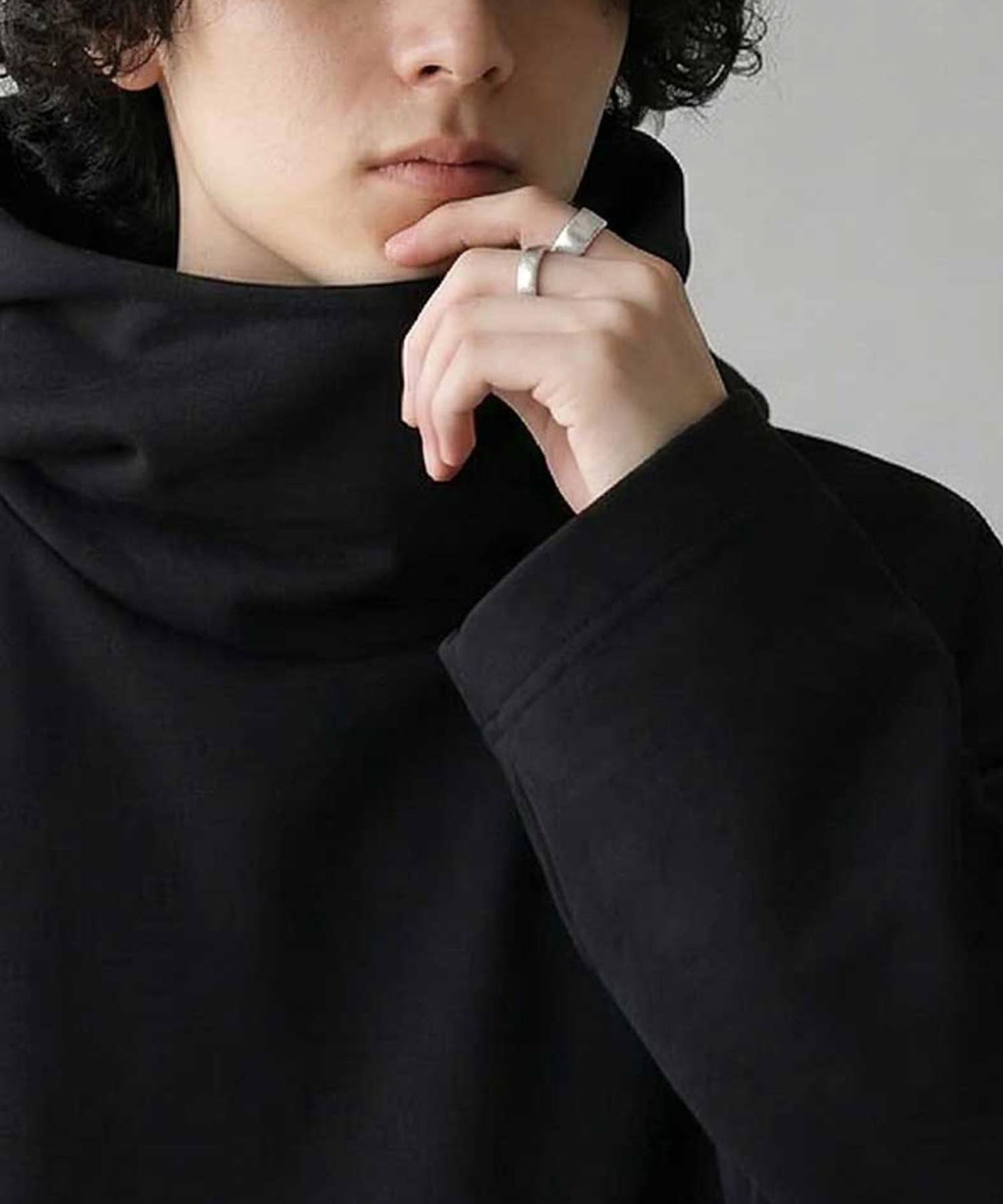 Stand-Neck Hoodie Men's