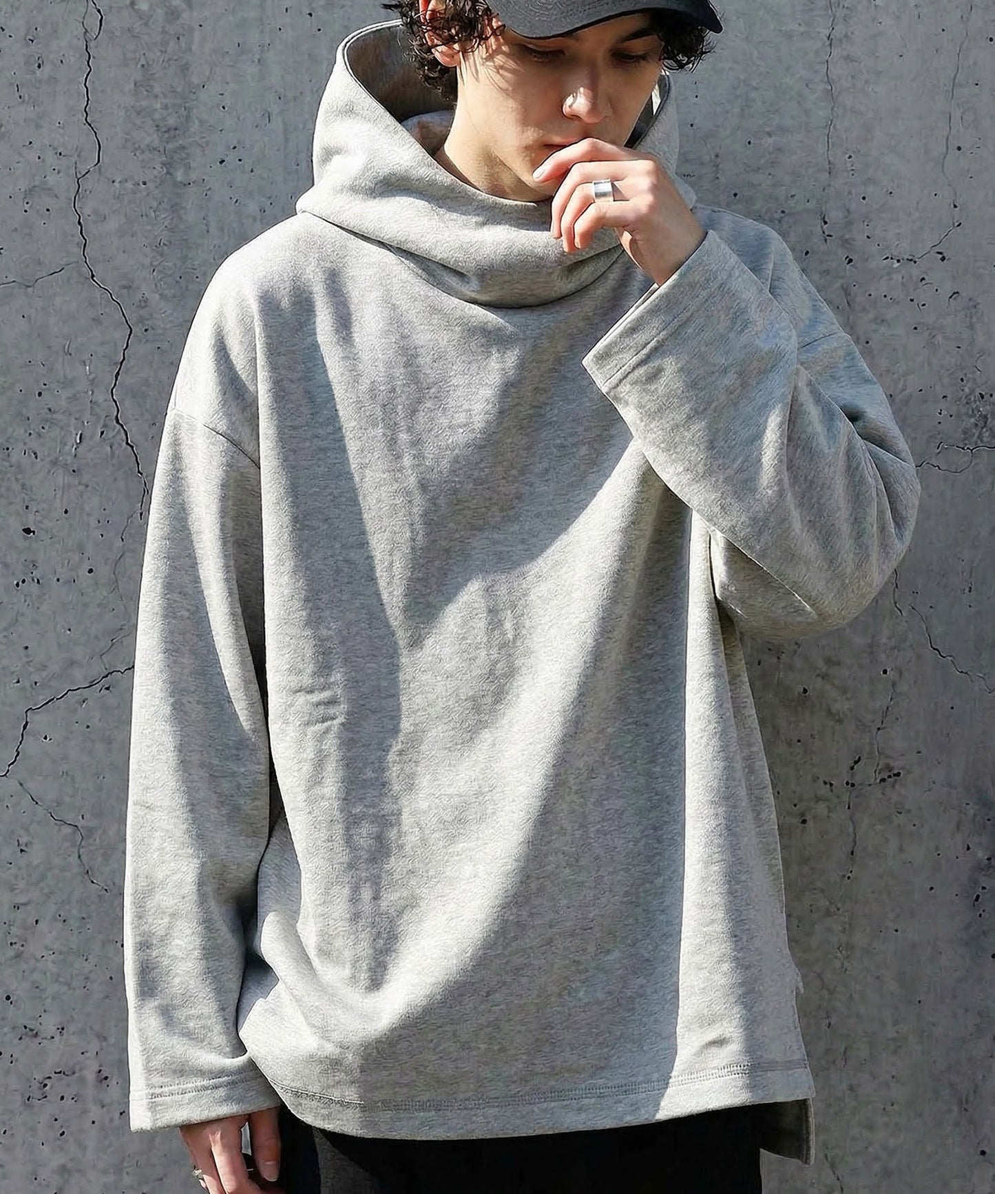 Stand-Neck Hoodie Men's