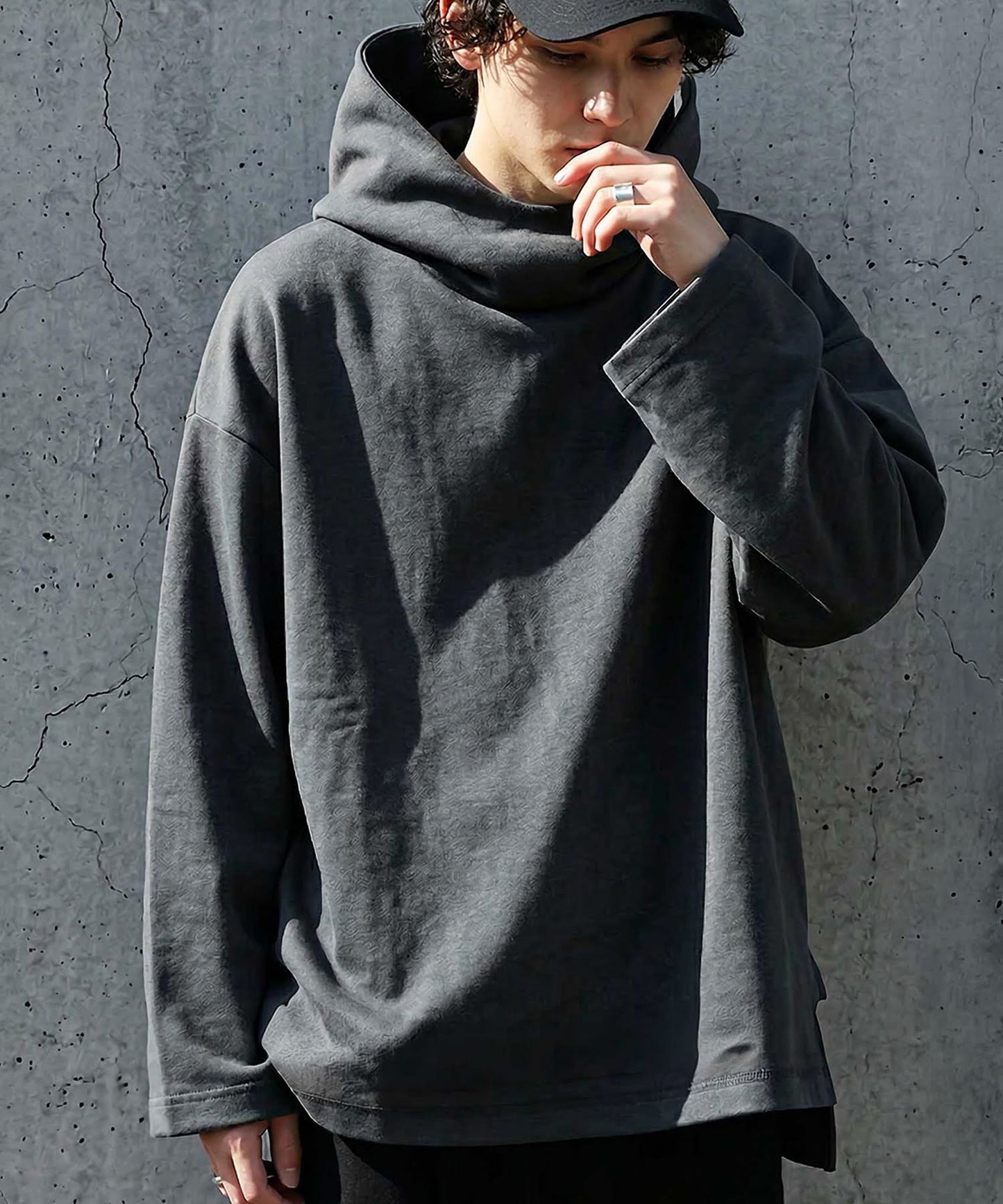 Stand-Neck Hoodie Men's