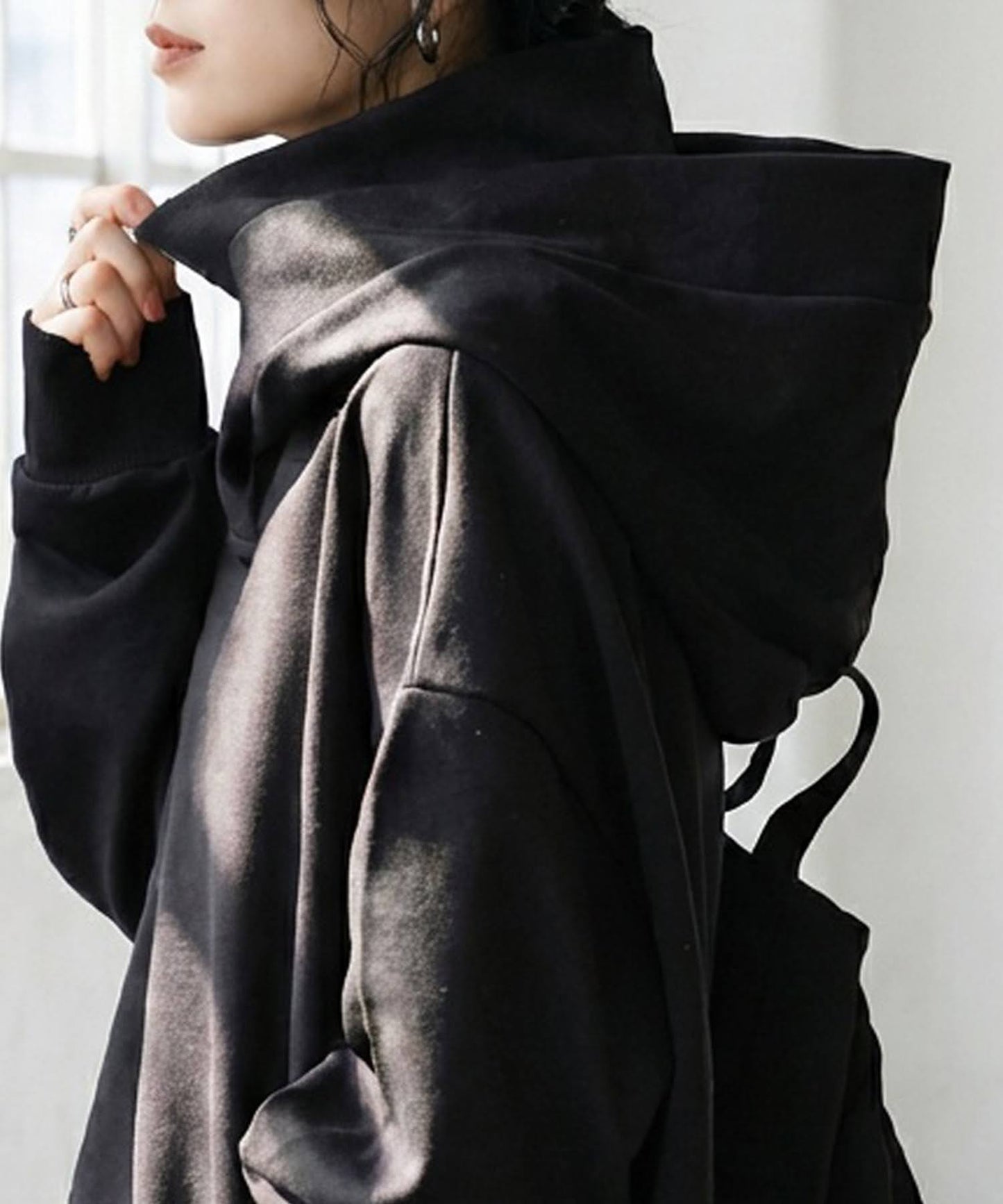 Ponte Material Hoodie Ladies