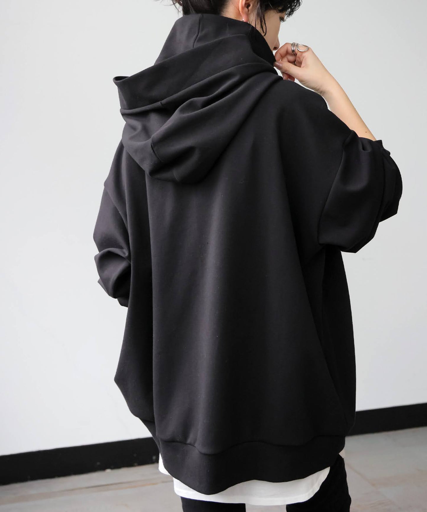 Ponte Material Hoodie Ladies