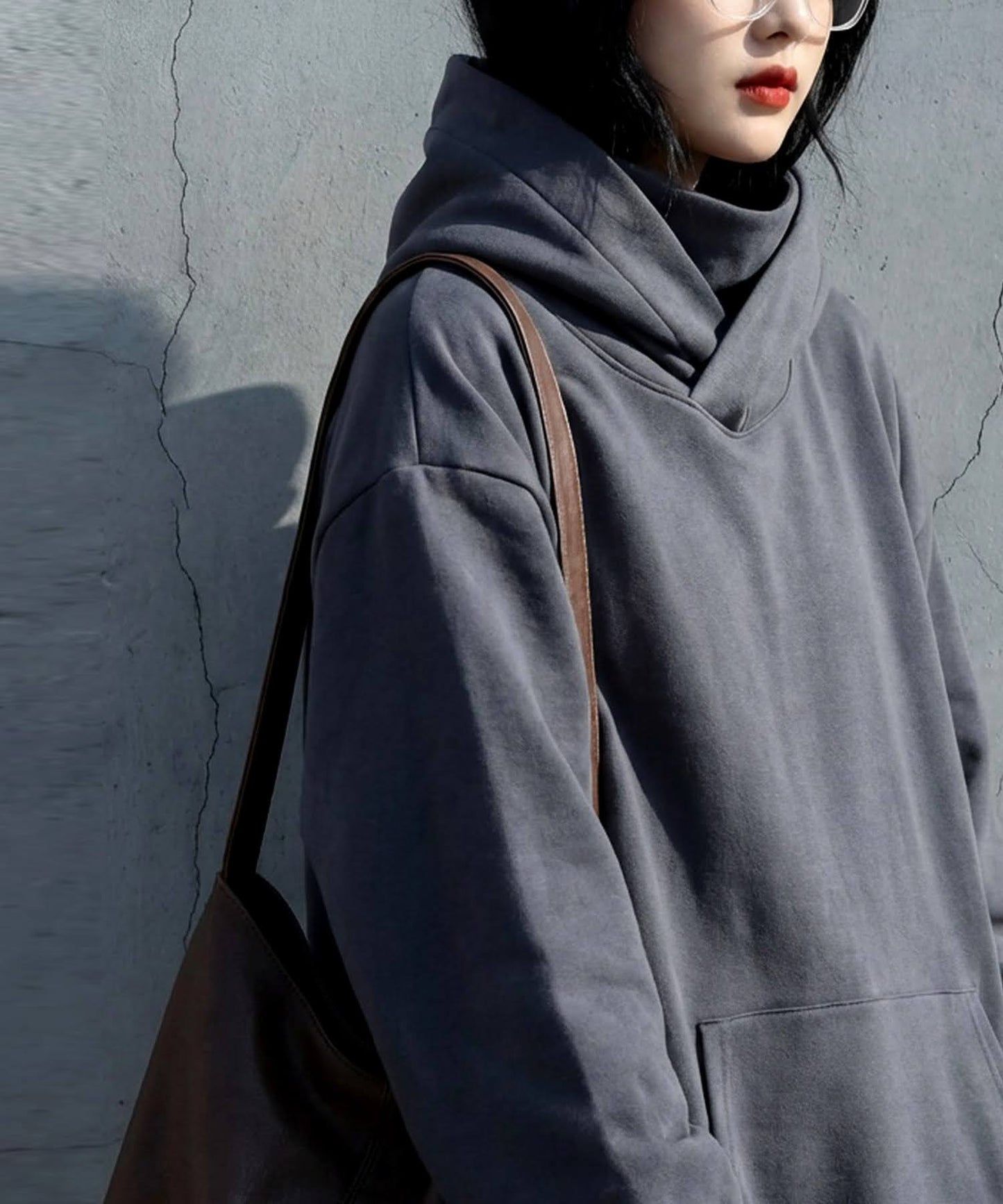 Ponte Material Hoodie Ladies
